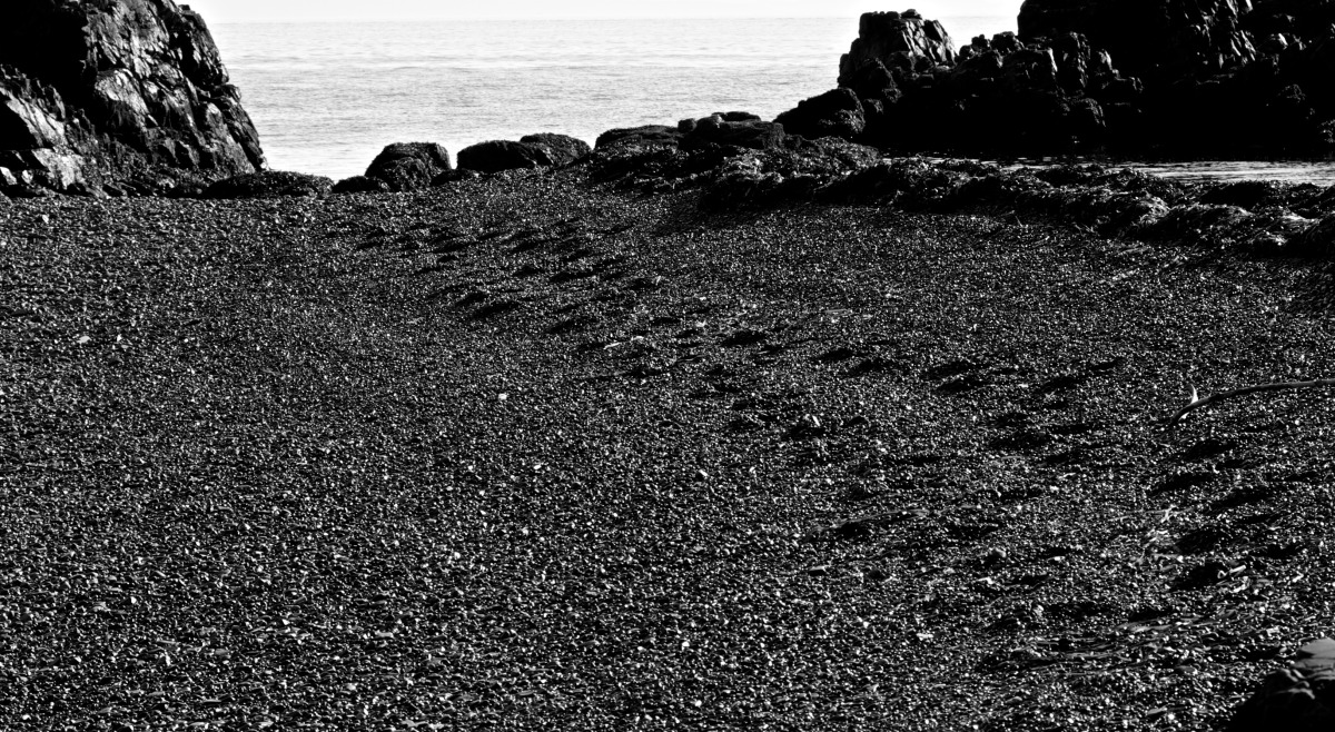 2012-08-17 at 08-00-56 beach, black & white, footsteps, landscape, rocks, seascape.jpg