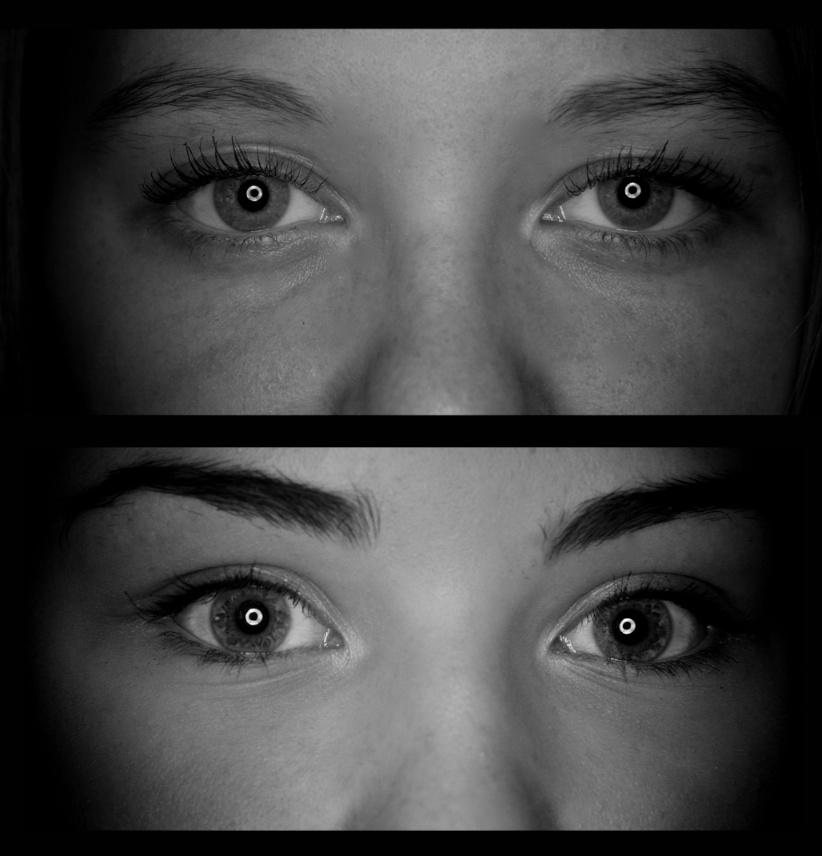 I also did a black and white version but settled on the colour because of the striking blue grey in both their eyes that has such a different character in each of them.