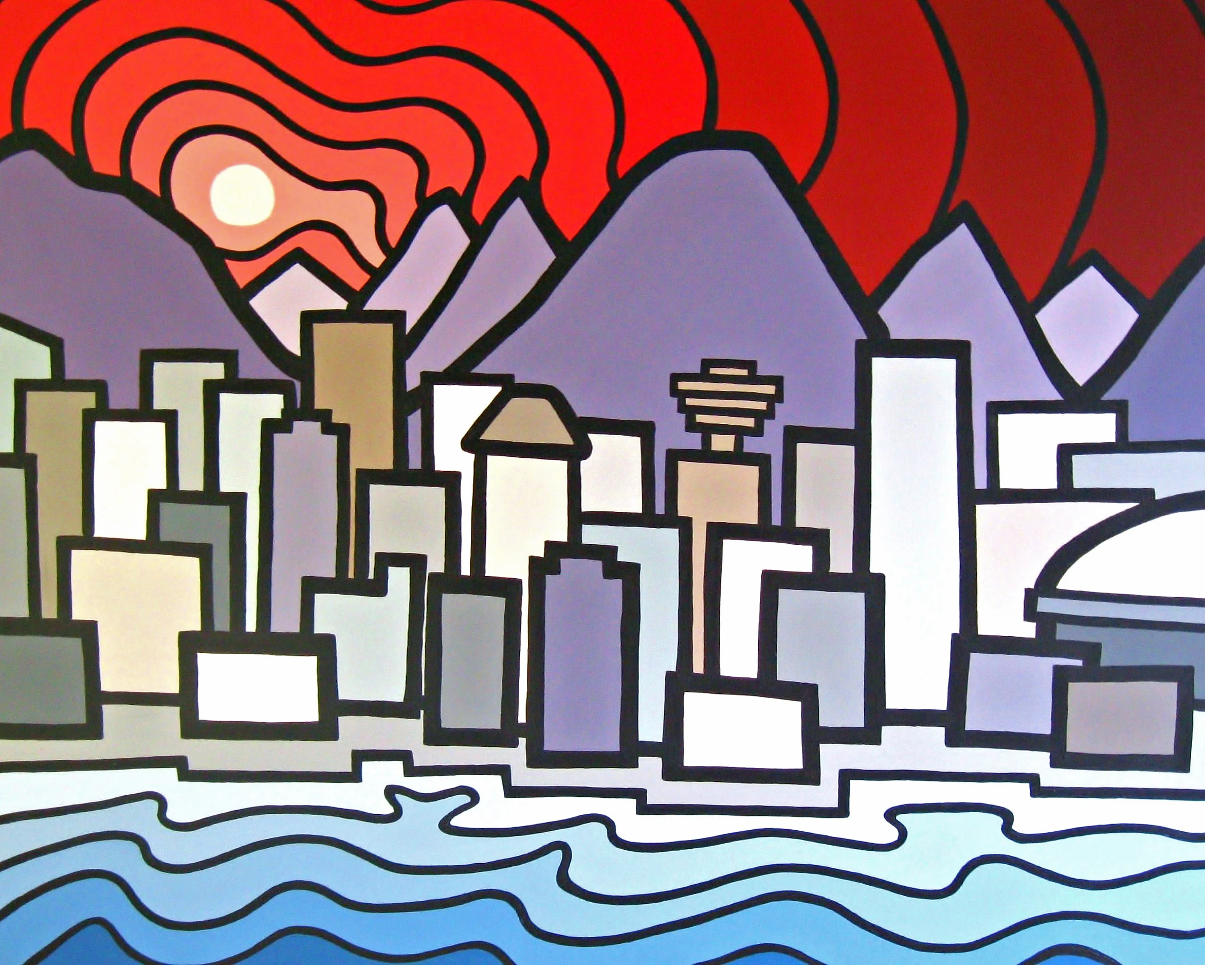Title: False Creek, 2011 Size: 36" x 48" Acrylic on Canvas SOLD