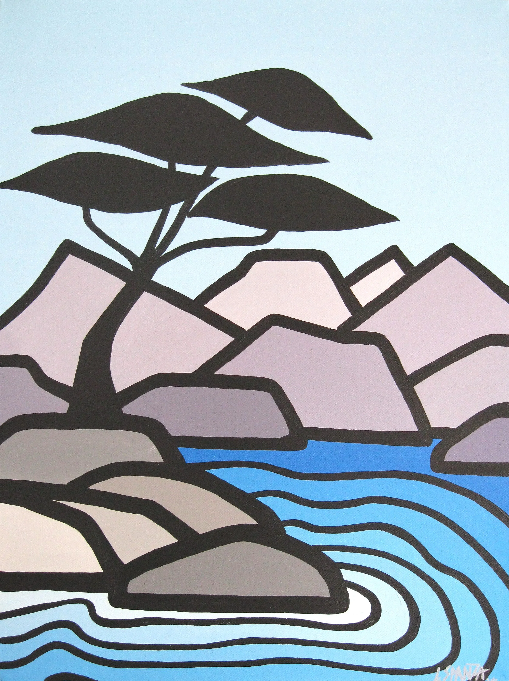 Title: Arbutus Tree II Size: 24" x 18" Acrylic on Canvas SOLD