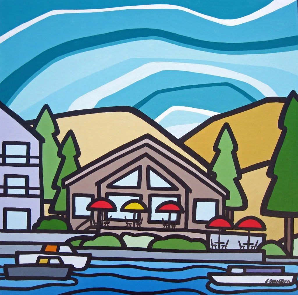 Title: Turtle Bay Pub, 2012 Size: 24" x 24" Acrylic on Canvas SOLD