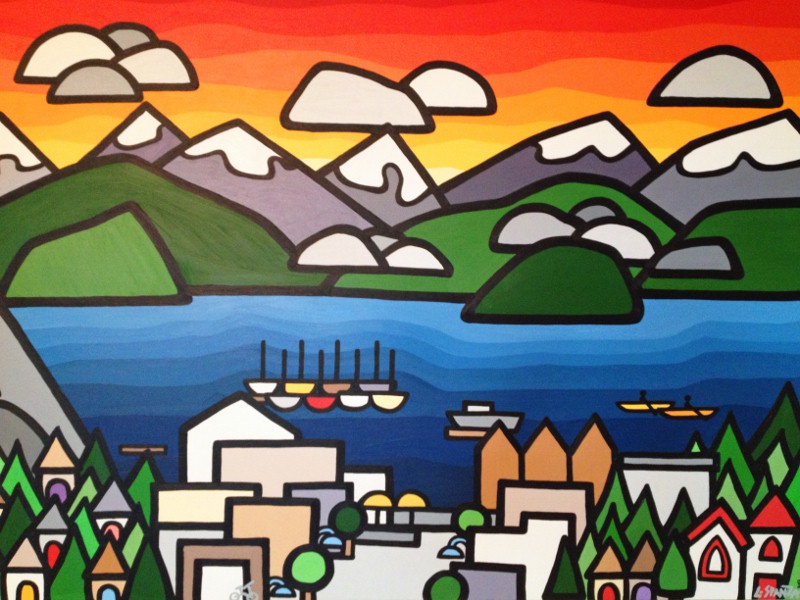 Title: Deep Cove, 2013 Size: 36" x 48" acrylic on canvas SOLD - COMMISSION