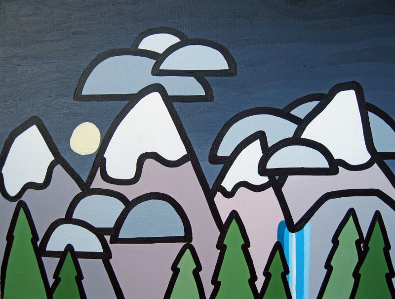 Title: Goodnight Moon, 2013 Size: 18" x 24" acrylic on canvas SOLD