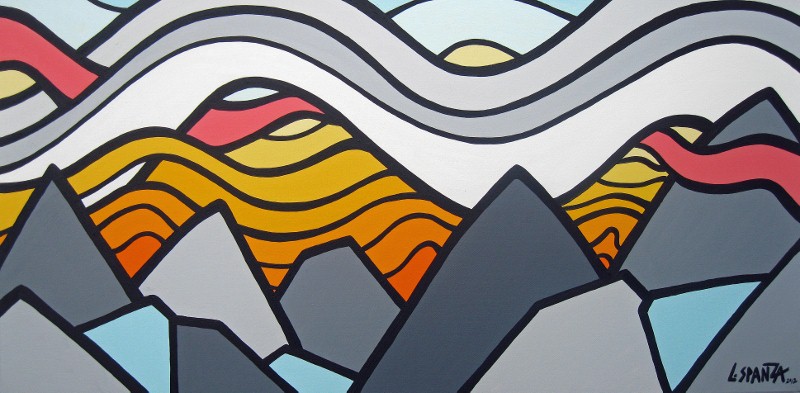 Title: Rogers Pass 2012 Size: 18" x 36" acrylic on canvas SOLD