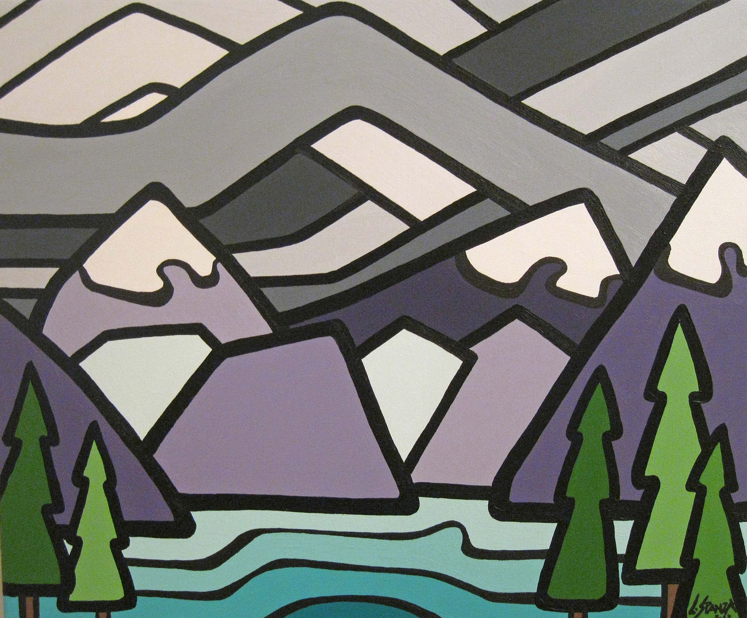 Title: The Rockies, 2012 Size: 18" x 24" acrylic on canvas SOLD