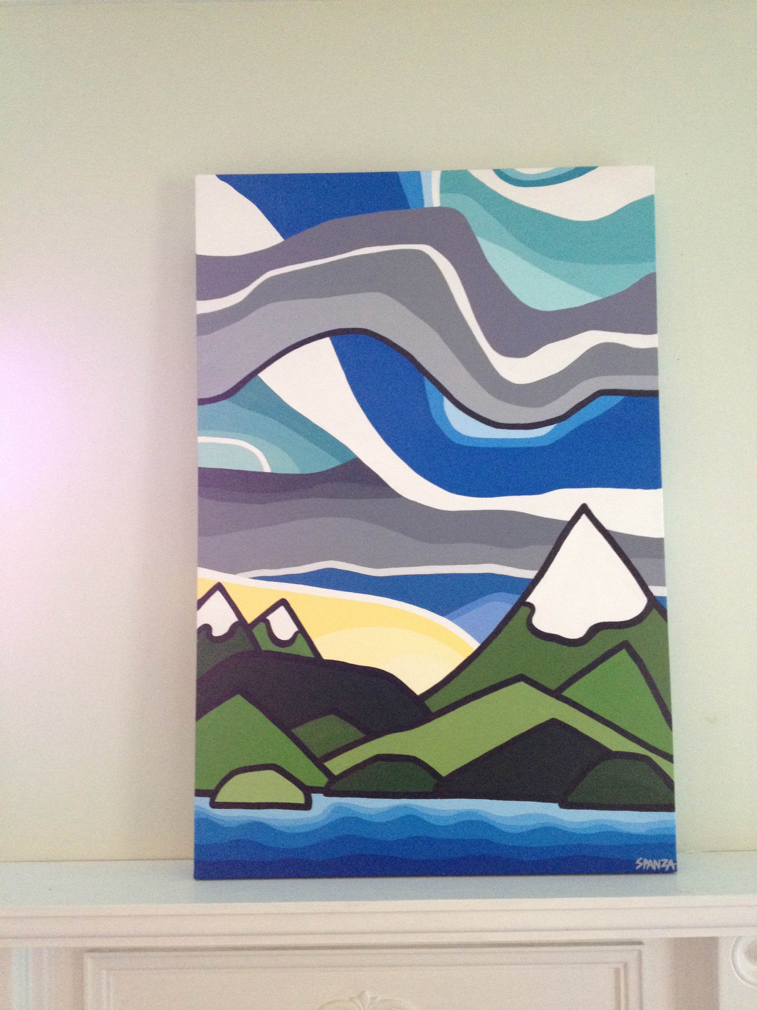 Title: Let's Explore Size: 36" x 24" acrylic on canvas SOLD