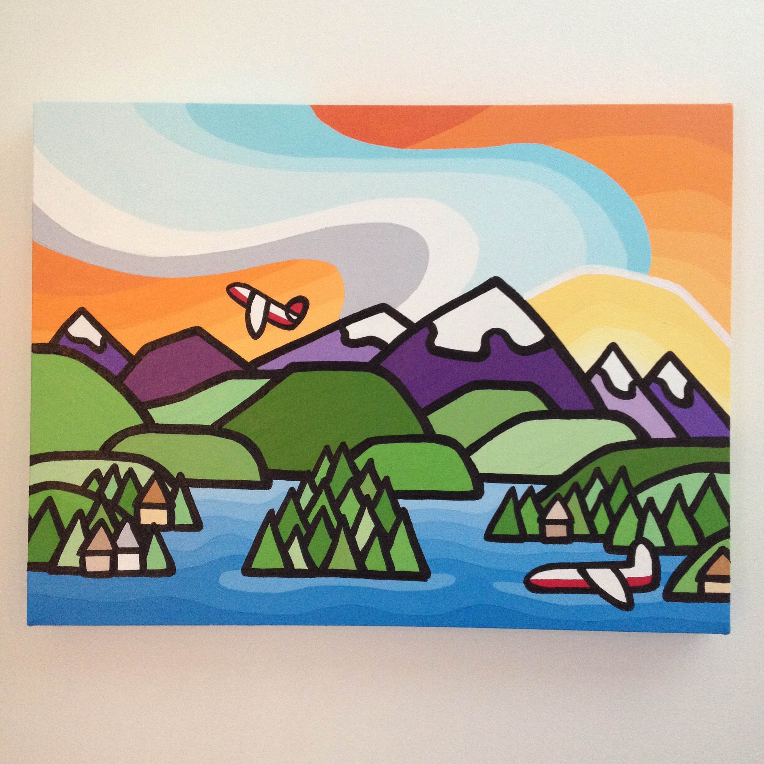 Title: Sproat Lake Size: 18" x 24" acrylic on canvas SOLD