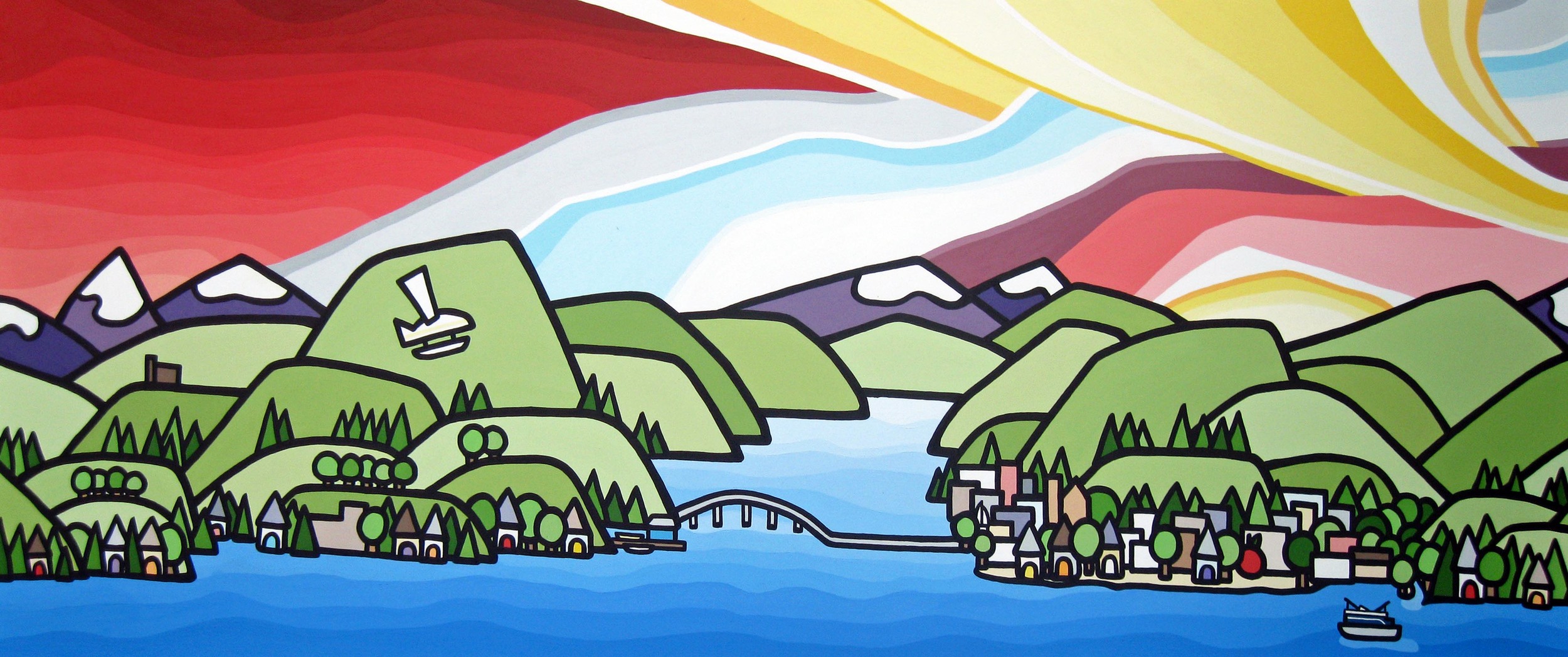 Title: US Size: 36" x 96" acrylic on canvas SOLD
