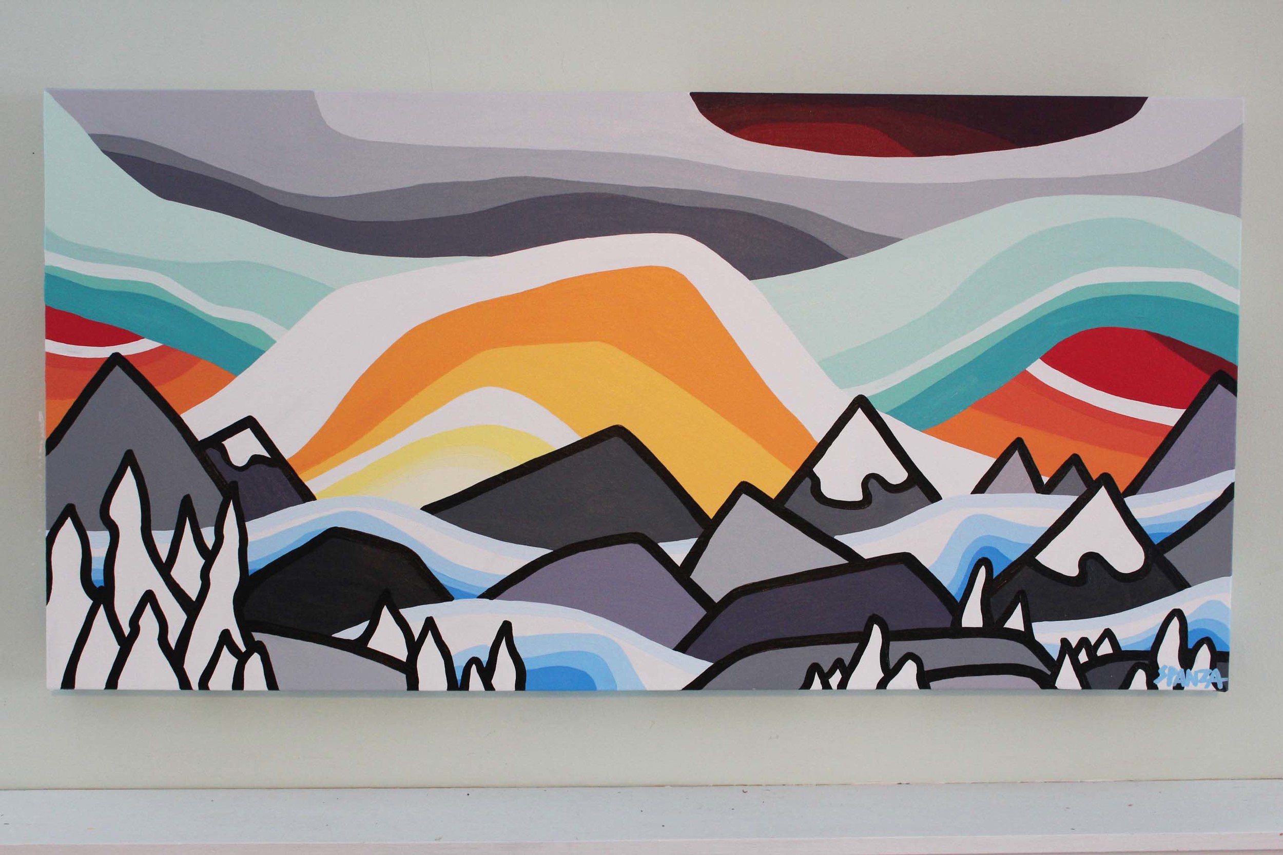 Title: Breakthrough Size: 18" x 36" acrylic on canvas SOLD