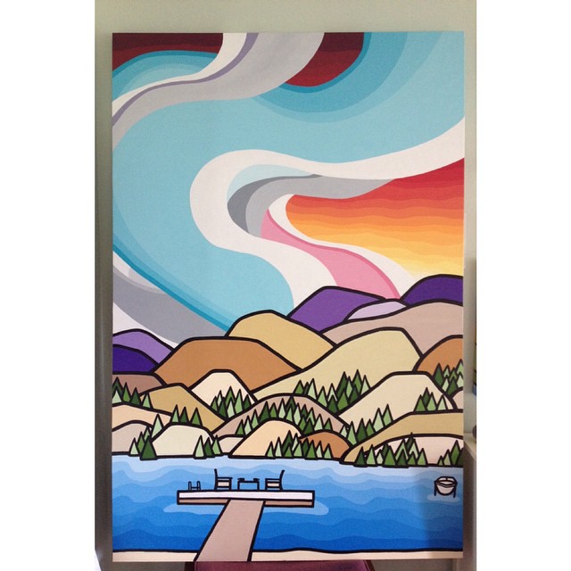 Title: Skaha Size: 72" x 48" acrylic on canvas COMMISSION SOLD