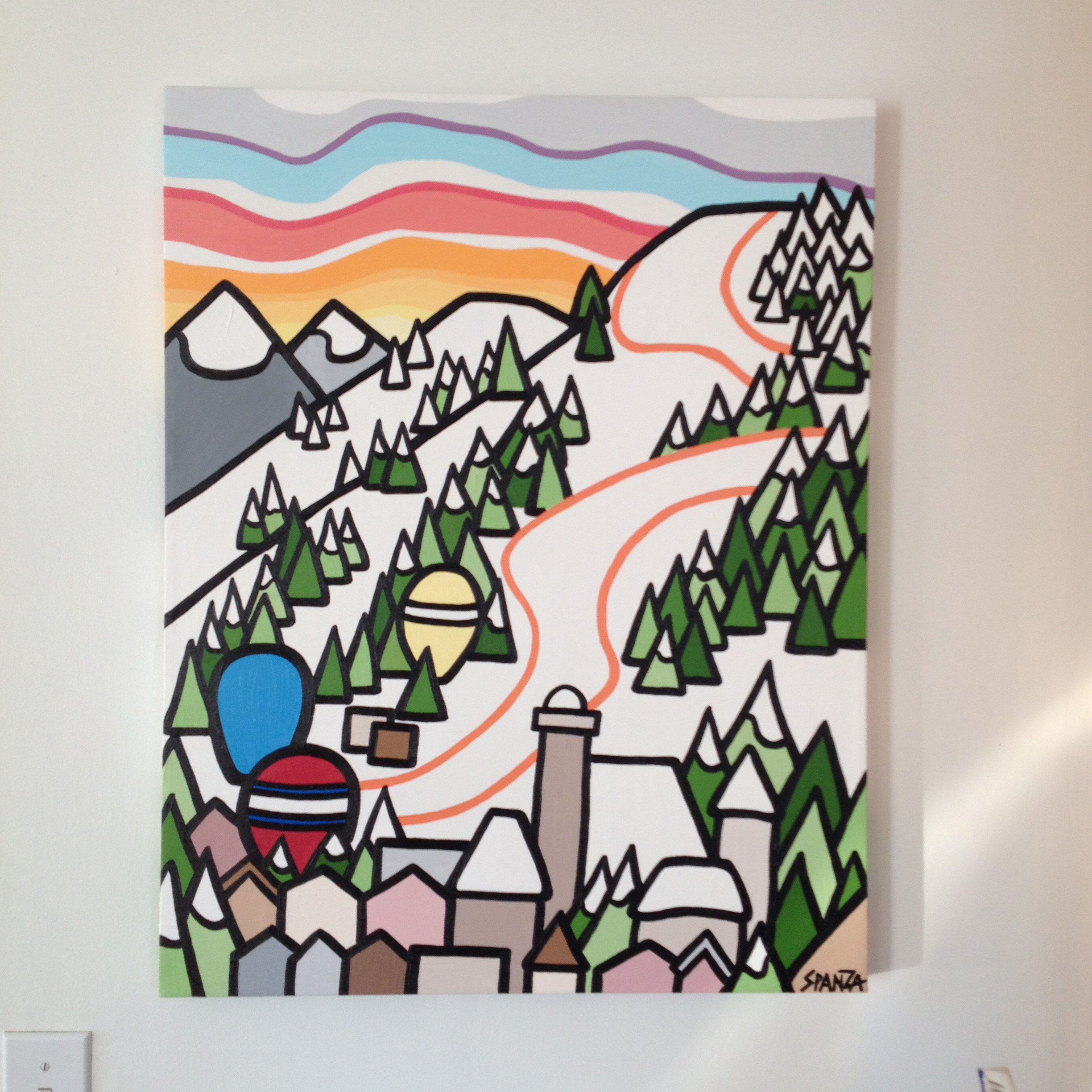 Title: Kitzbuhel Size: 24" x 20" acrylic on canvas COMMISSION SOLD