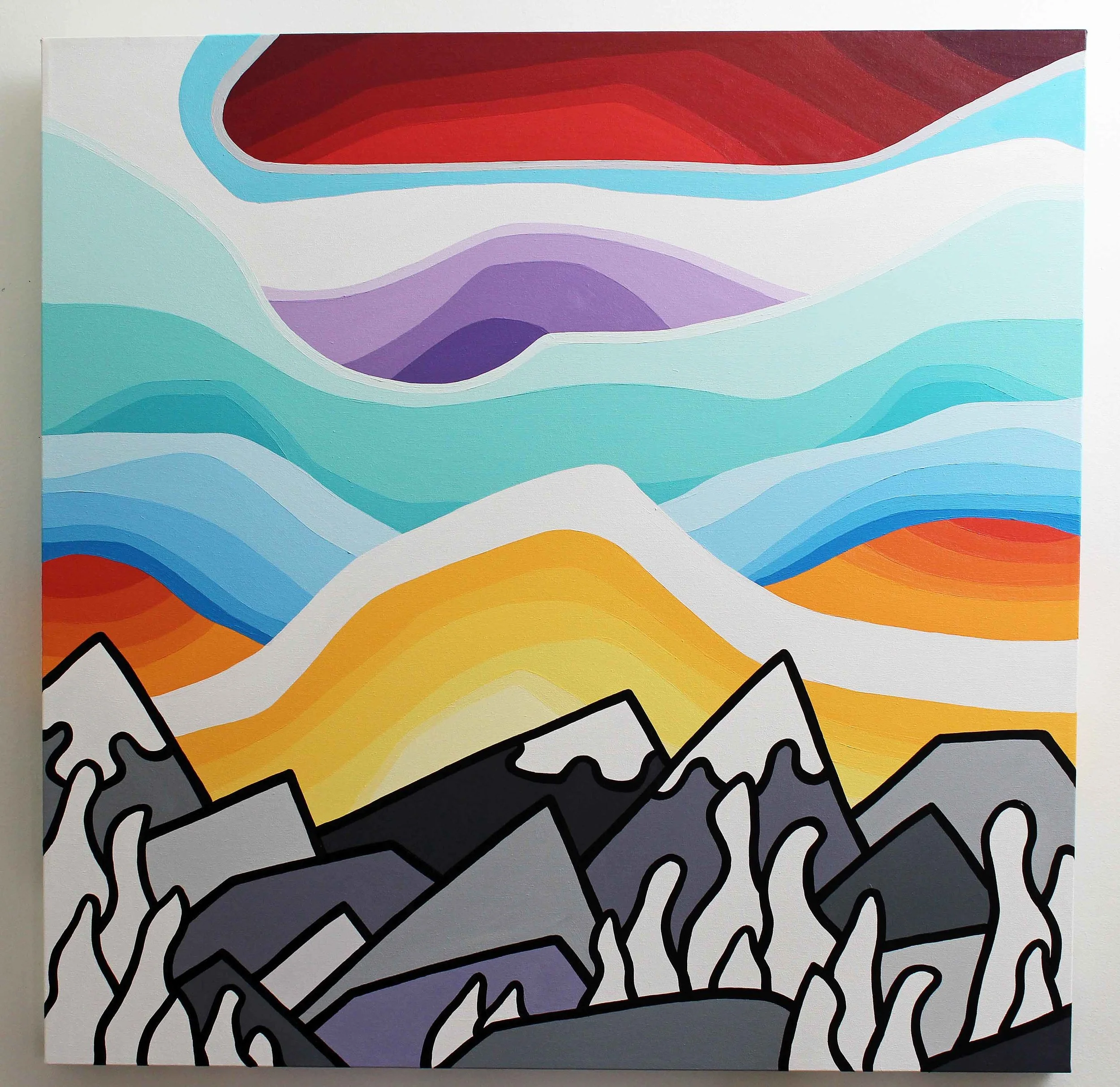 Spring Snowghosts 36" x 36"