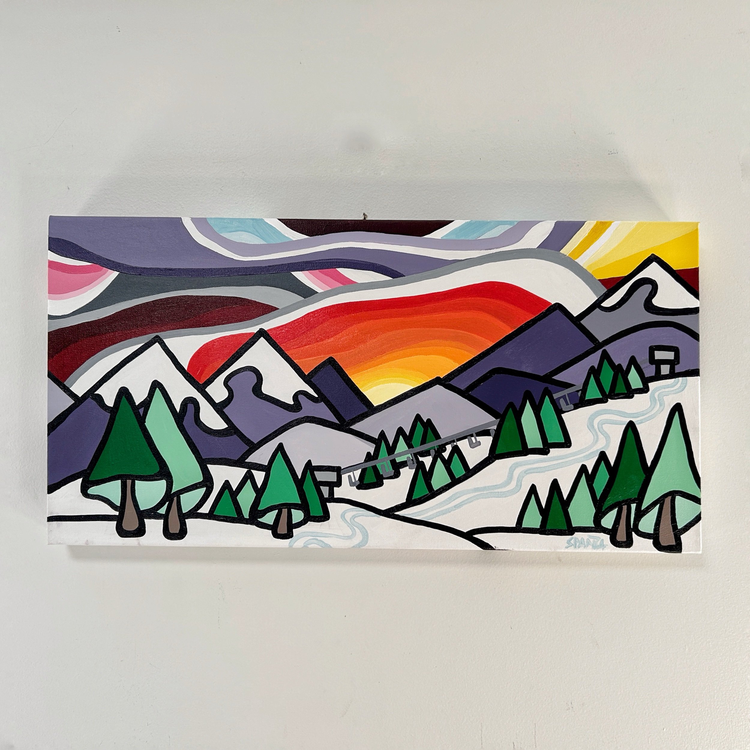 Ski Day 12" x 24"