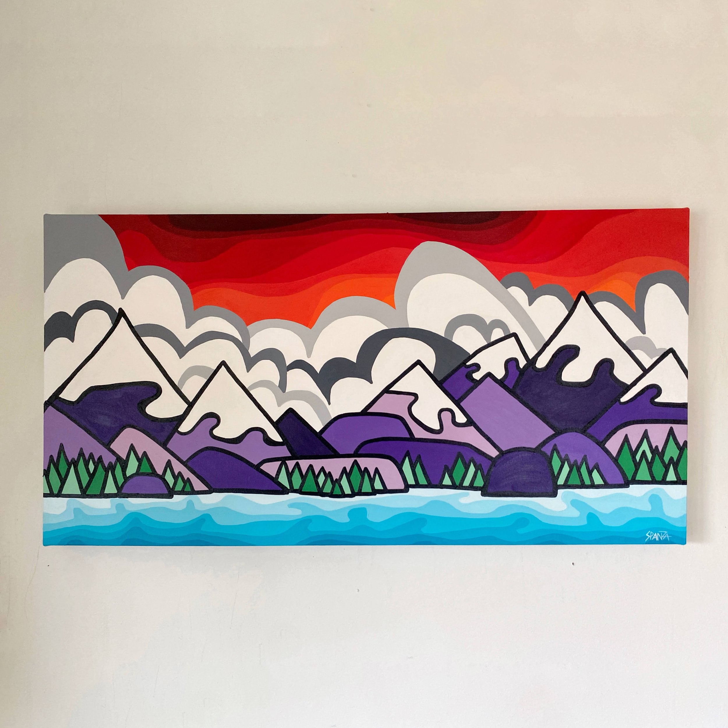 Afternoon Mountains 18" x 36"