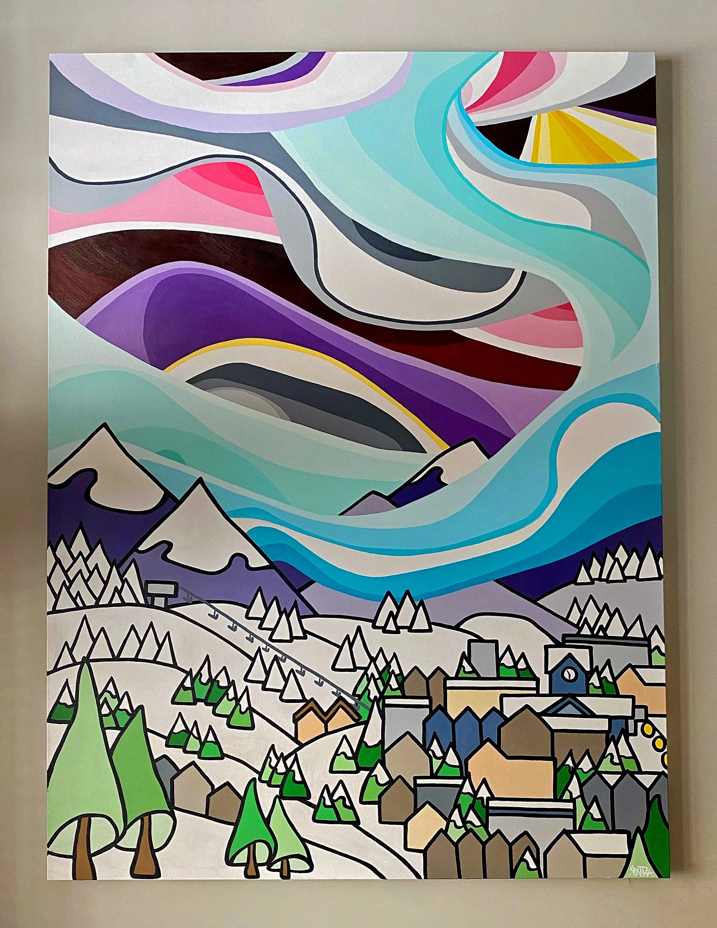 View of the Village 60" x 84"
