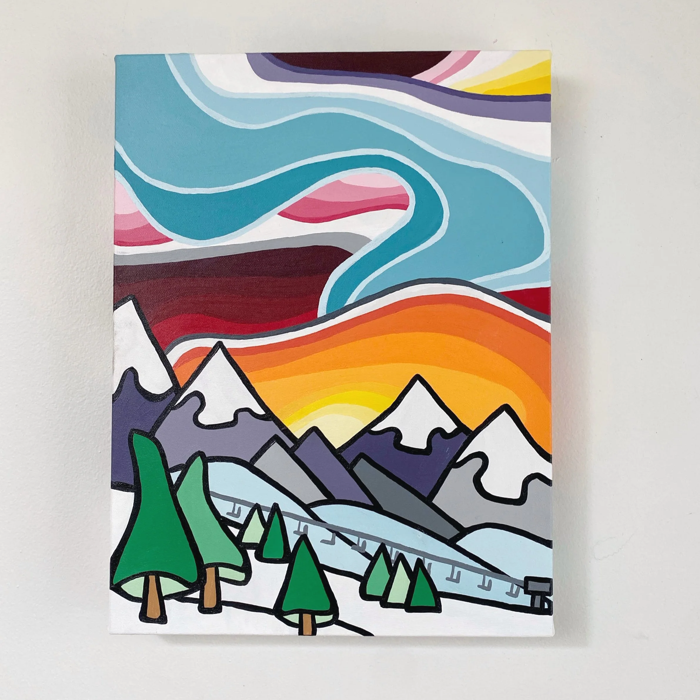 Peak Skiing  16" x 12"