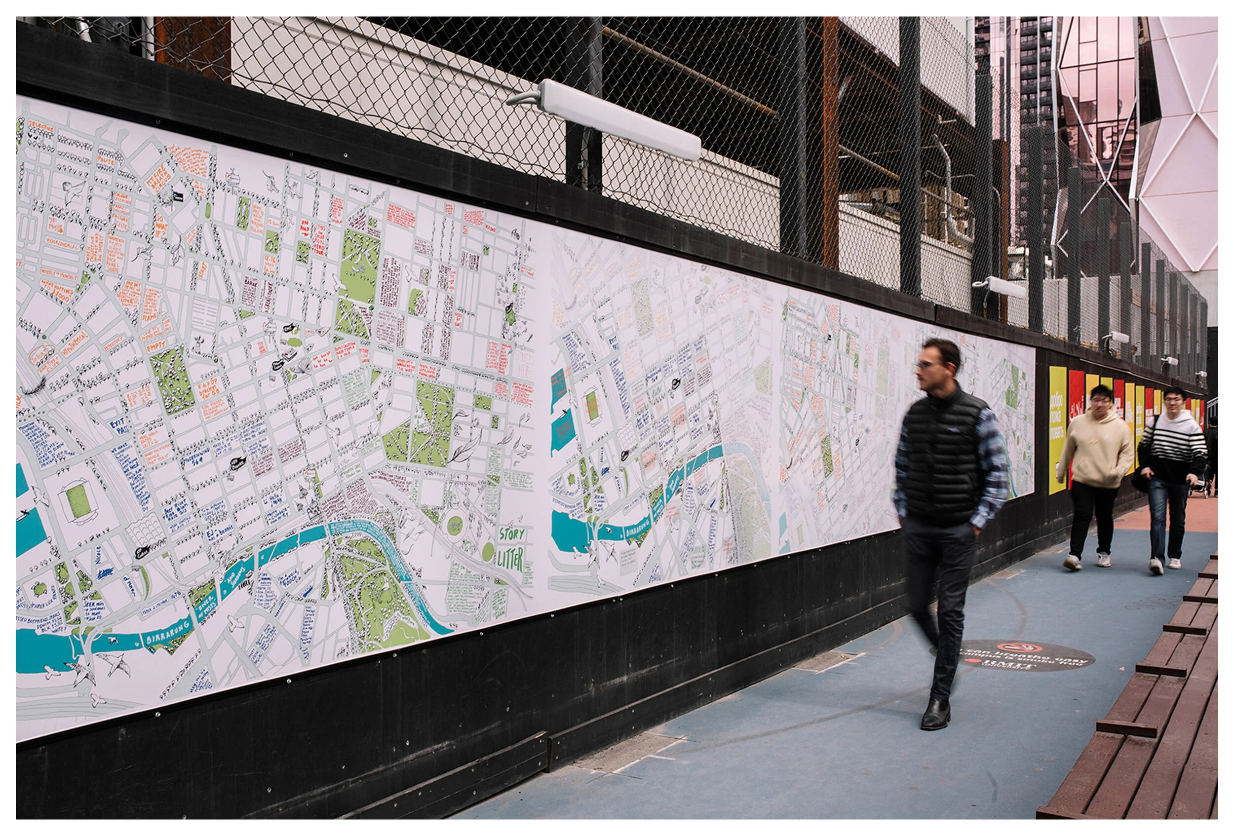 The complete map and all of its parts.