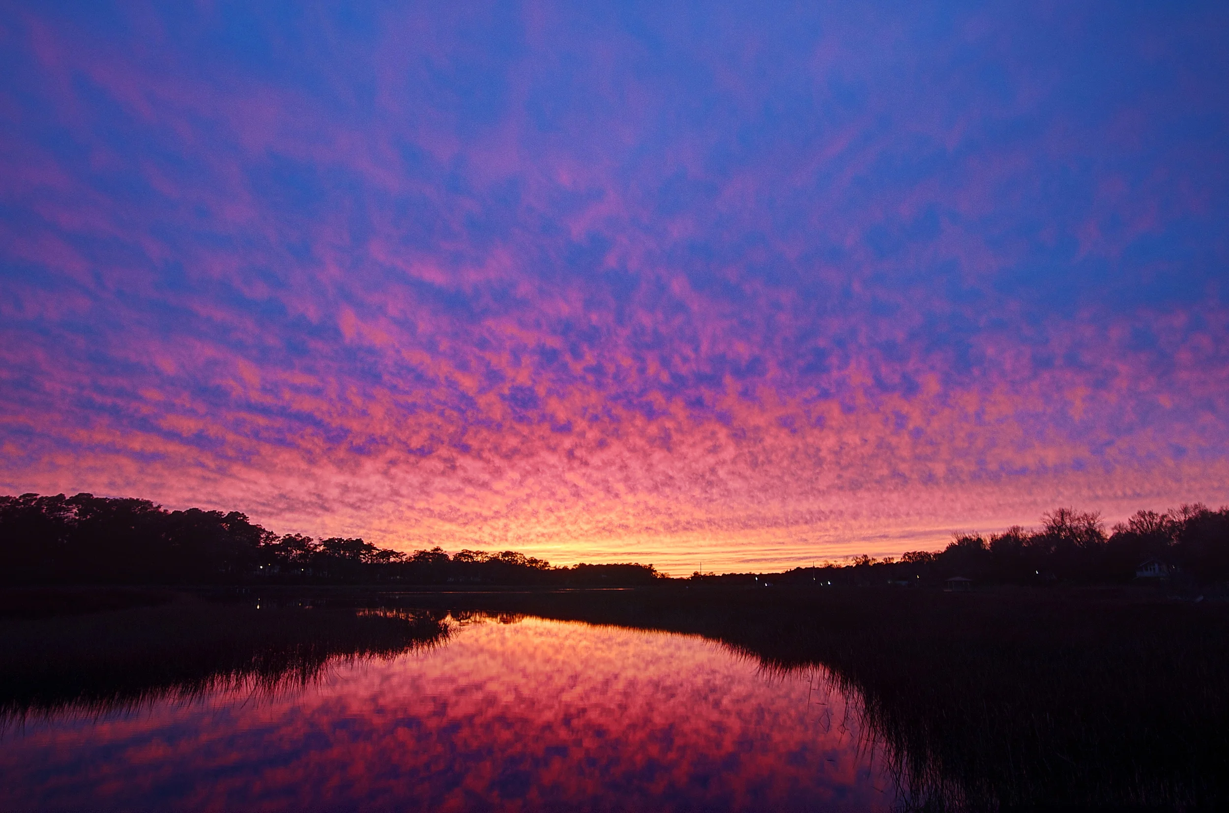 Red sky at night, Sailor's delight ..Sunset 27 Feb 14 reflects on the Broward