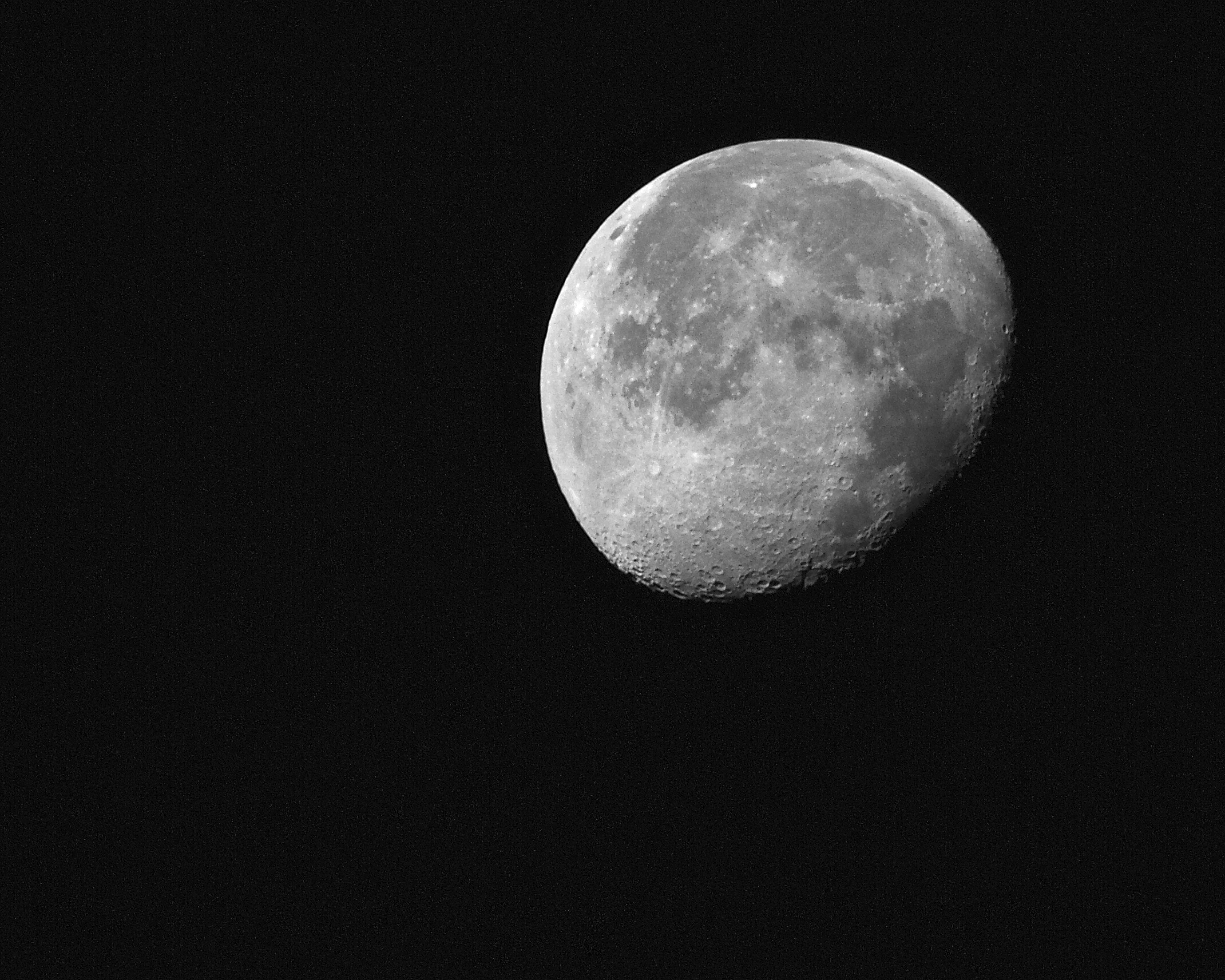 Waning Moon shines in Black and White! Seems clear to me..