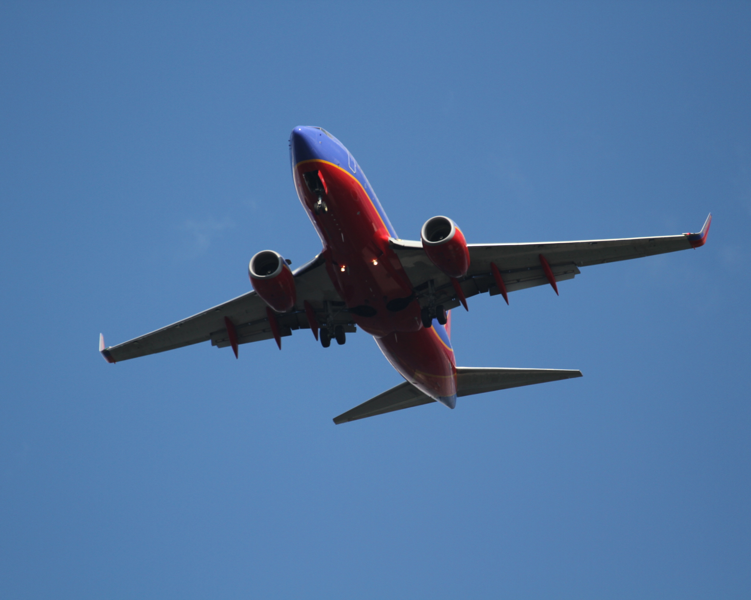 It's a plane, the red and blue Southwest Eagle coming in for a landing!
