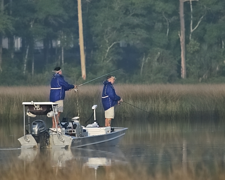 Humans sometimes get a lot of fancy gear to fishin...