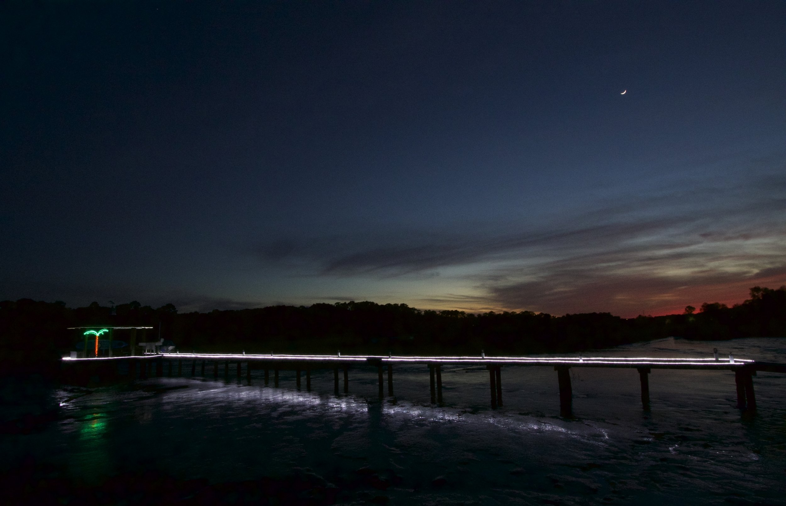 Sunset on the Broward and Doug's Dock Dedication..
