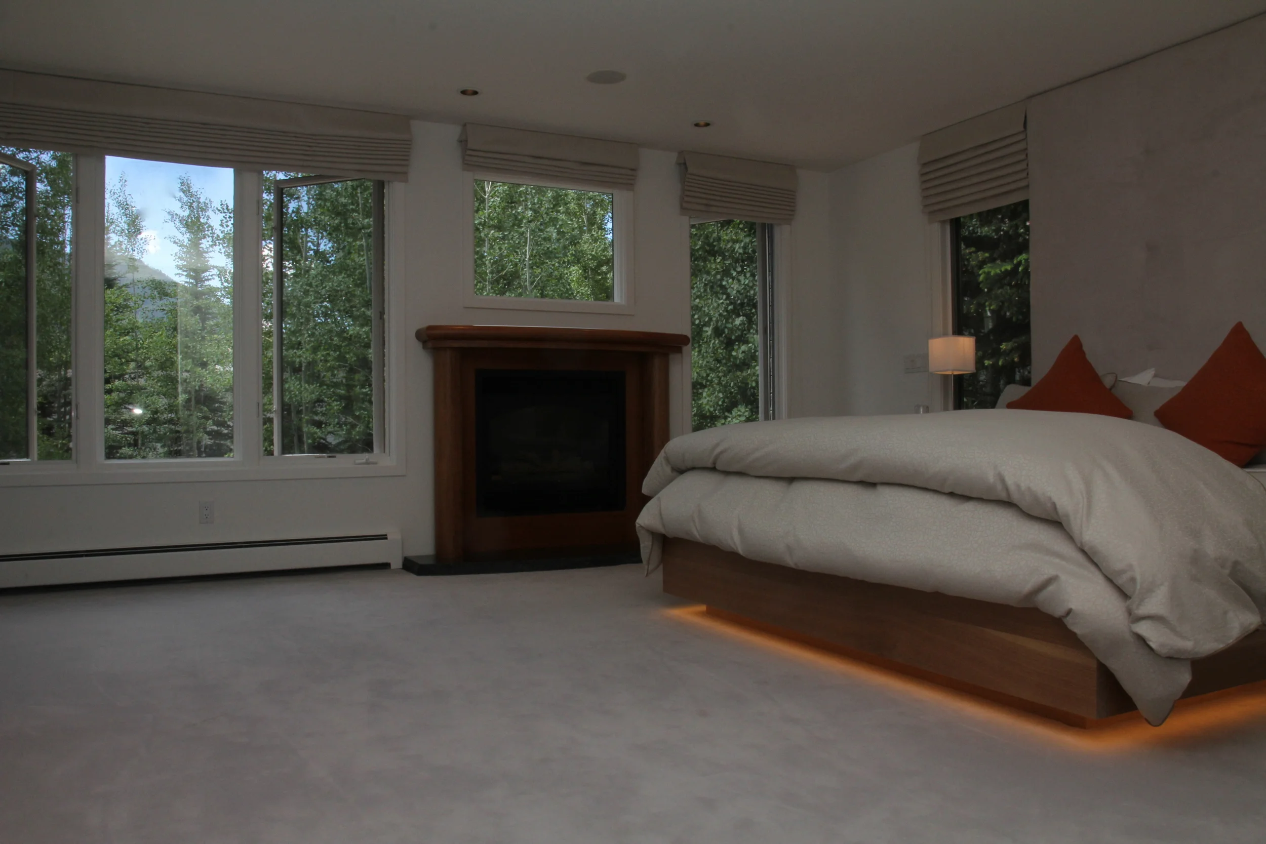 Master bedroom view in summer time