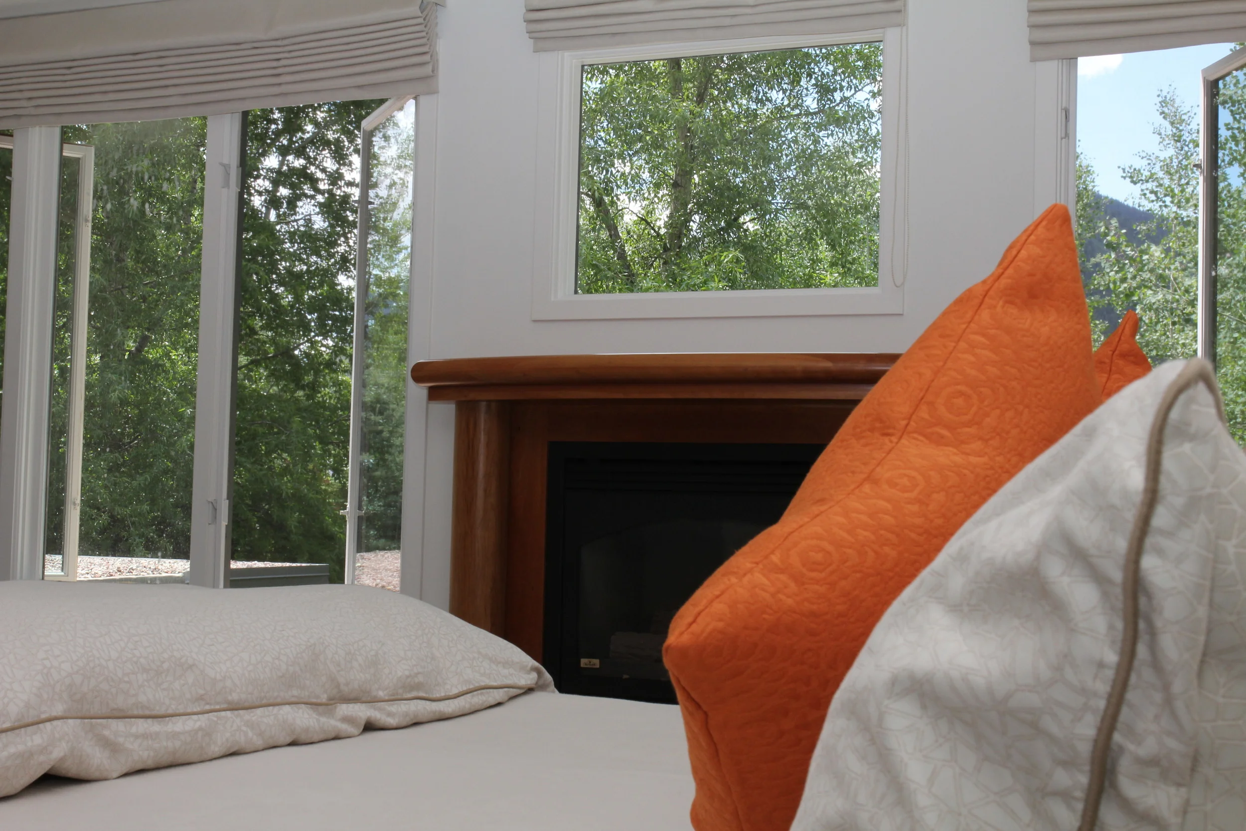 Master bedroom view in summer time