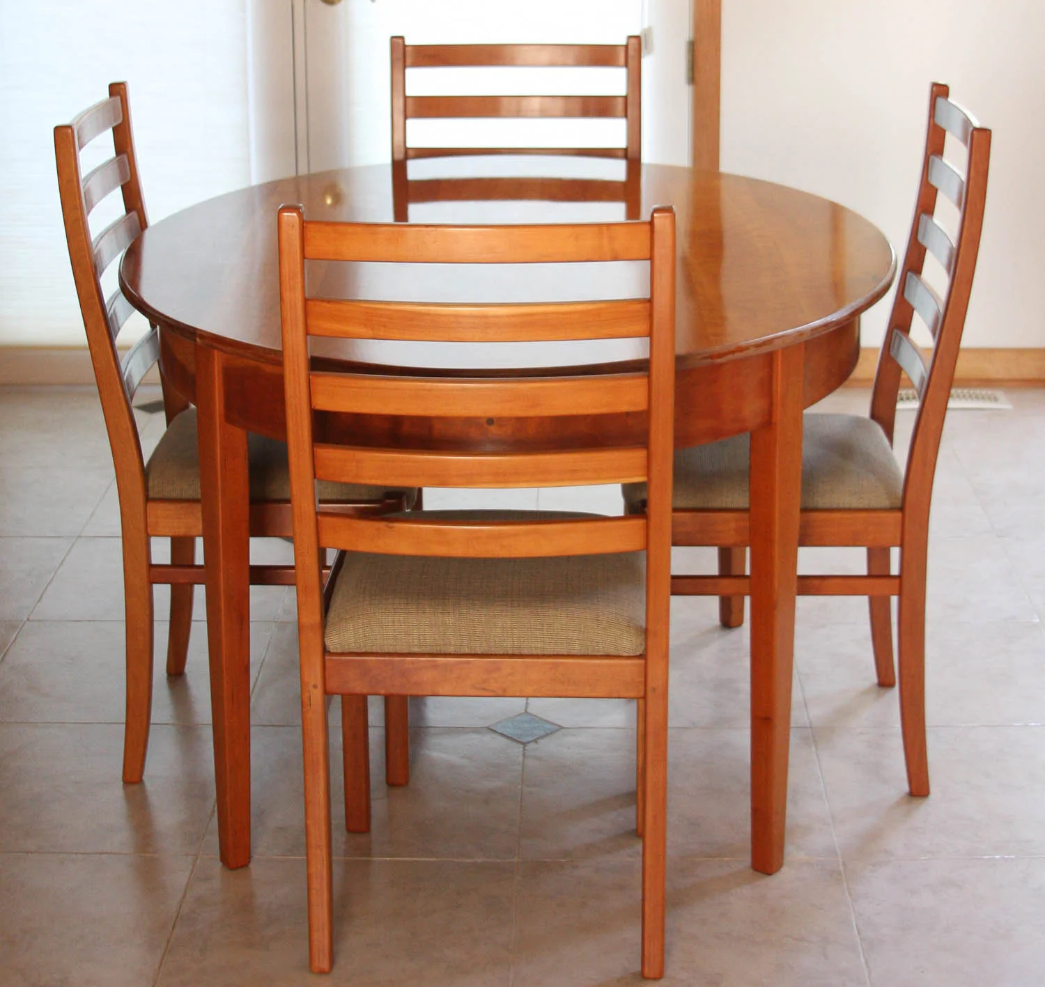 Cherry dining table and chairs