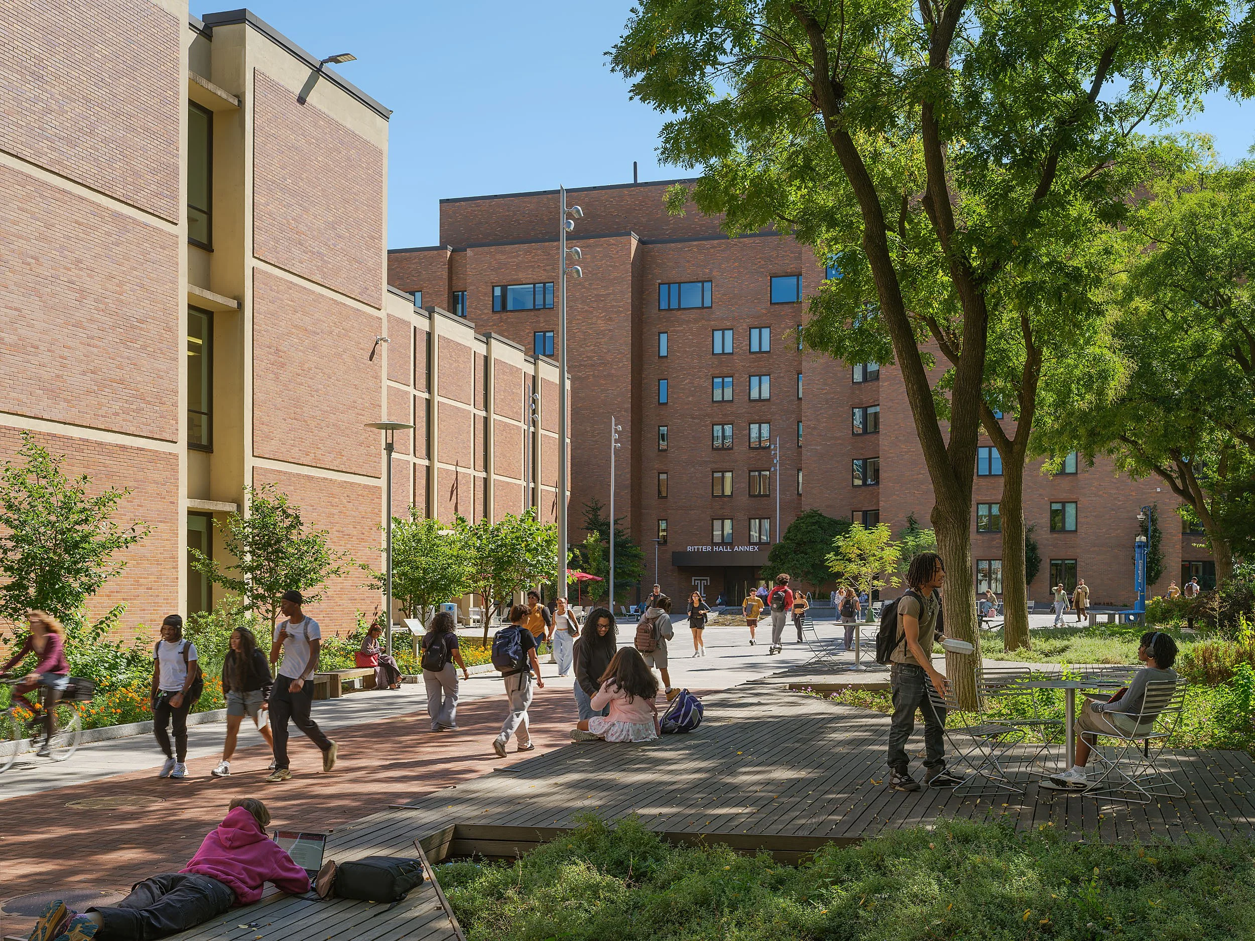 Temple University Liacouras Walk South: "The Cut" - Philadelphia, PA