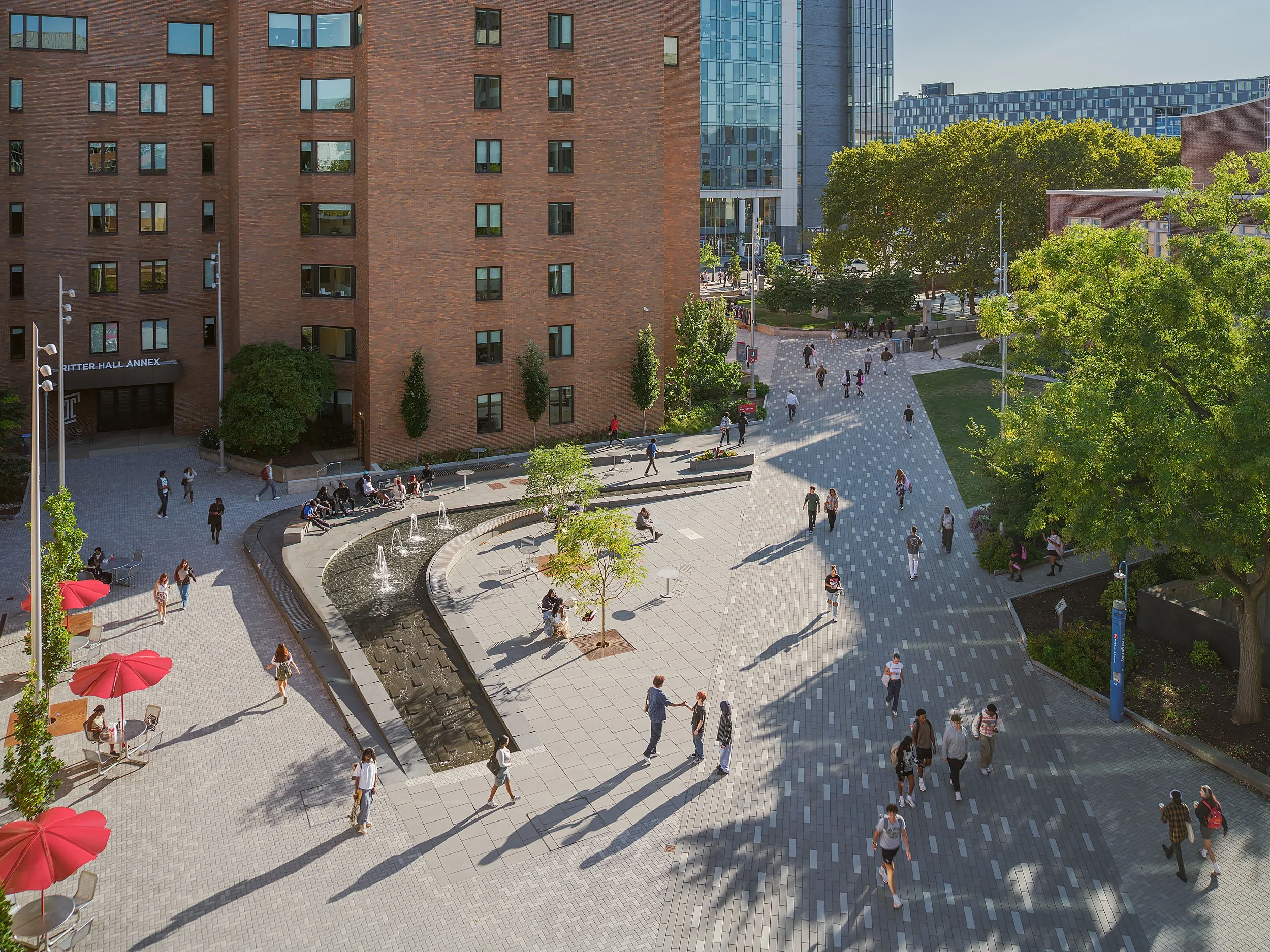 Temple University Liacouras Walk South: "The Cut" - Philadelphia, PA