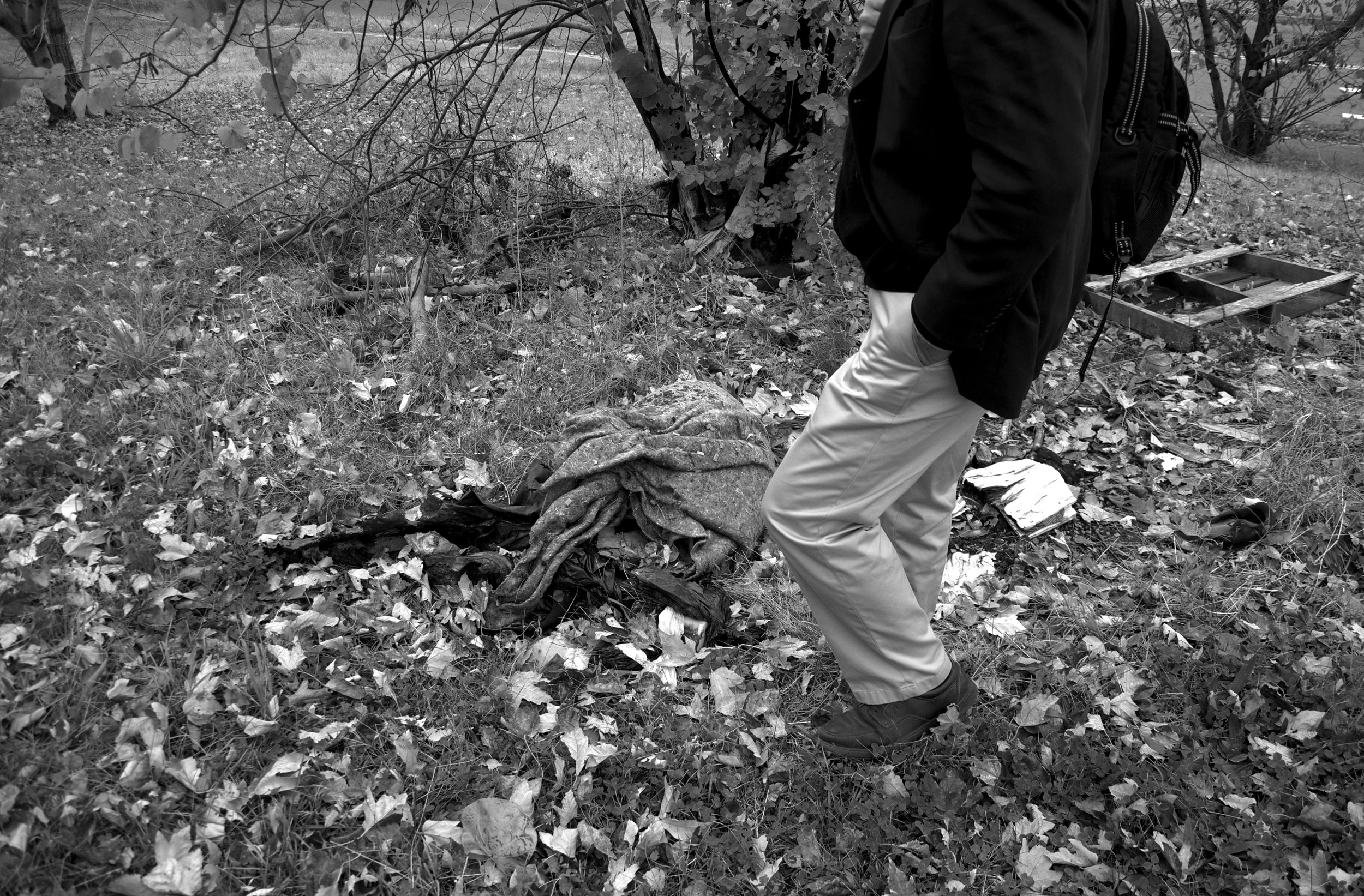  Dr. Anthony Martinez walks along Rock Creek Parkway.&nbsp; 