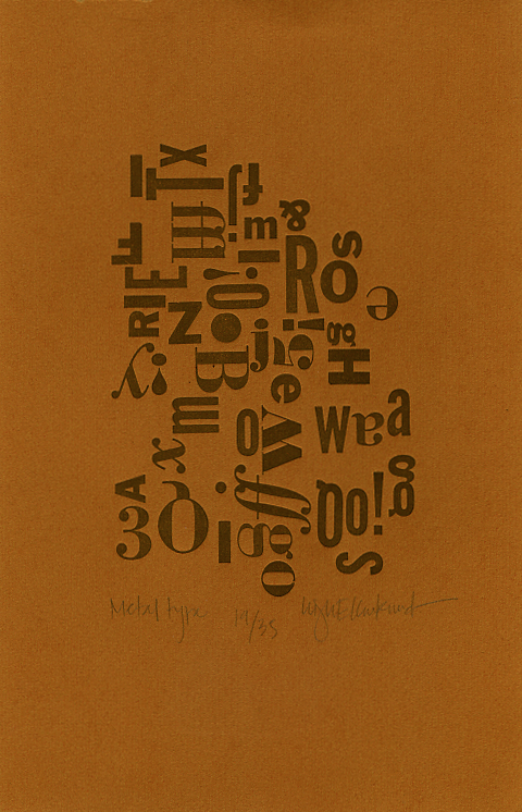 Metal type print