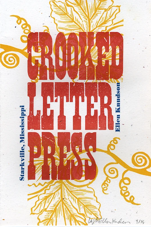 Crooked Letter Press print