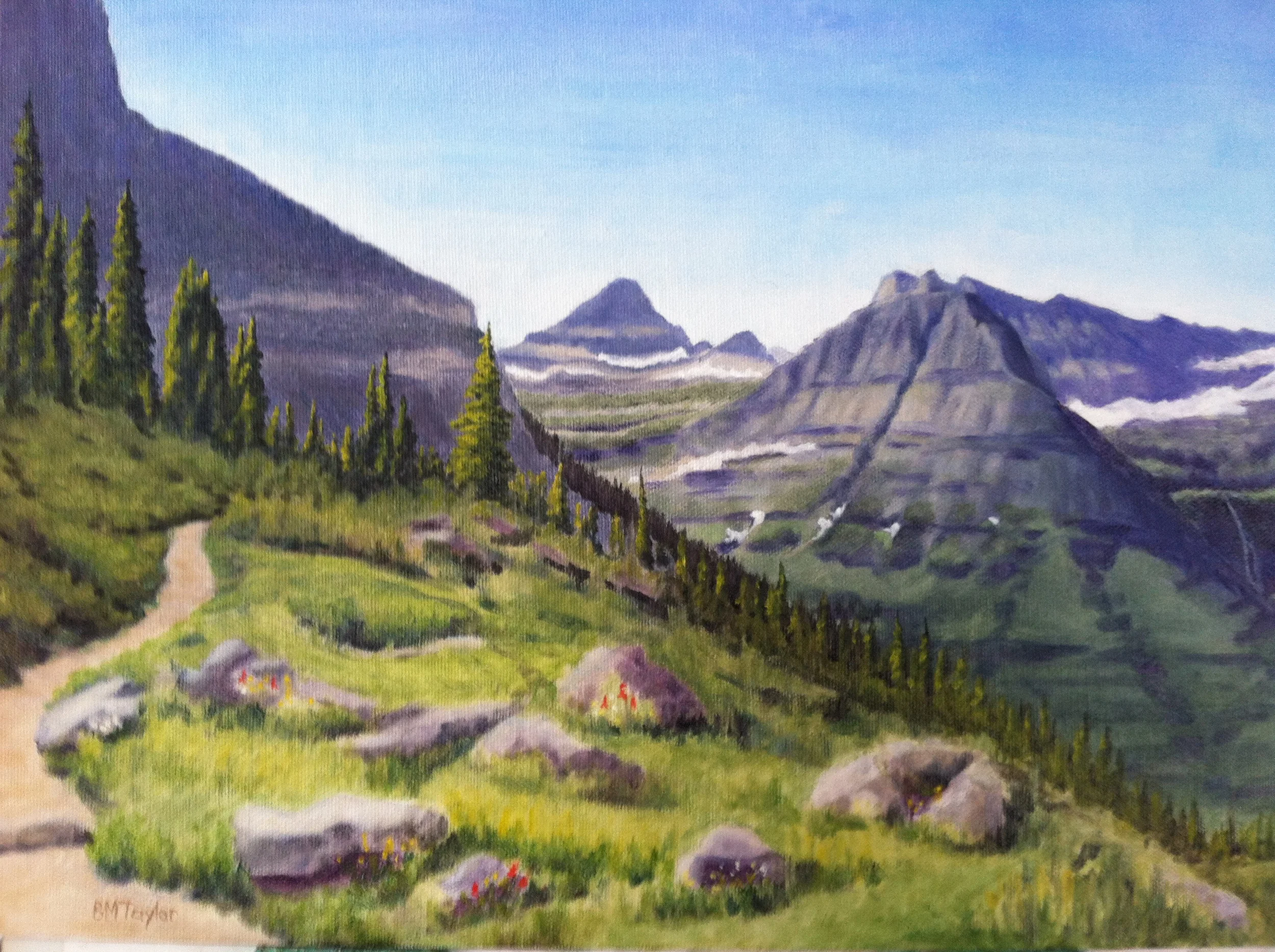 Returning to Logan Pass on the Highline Trail