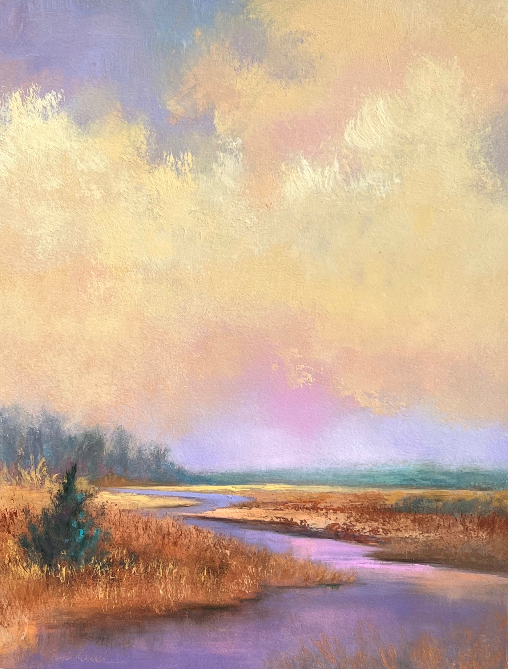 coastal marsh sunset