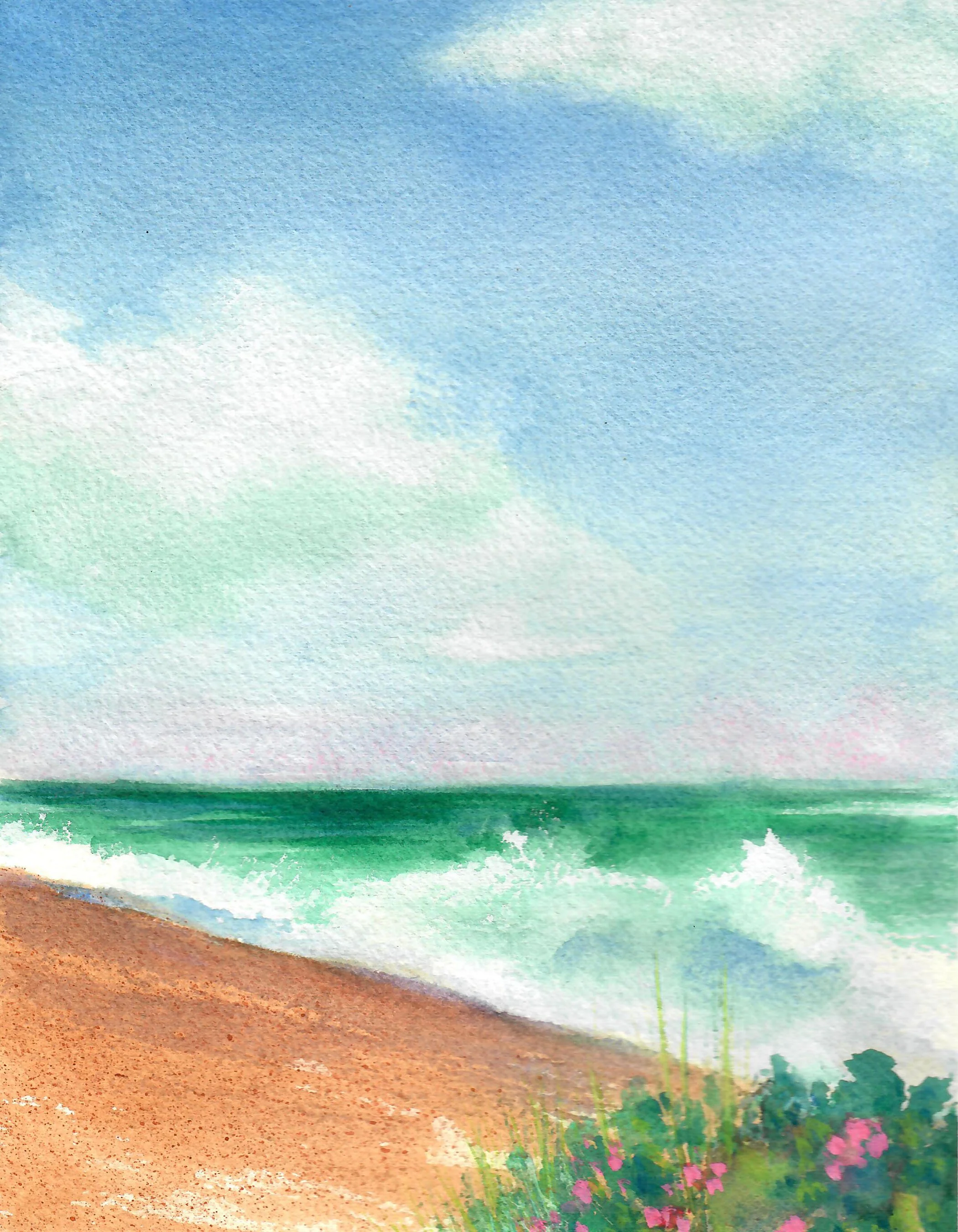 beach rose wave