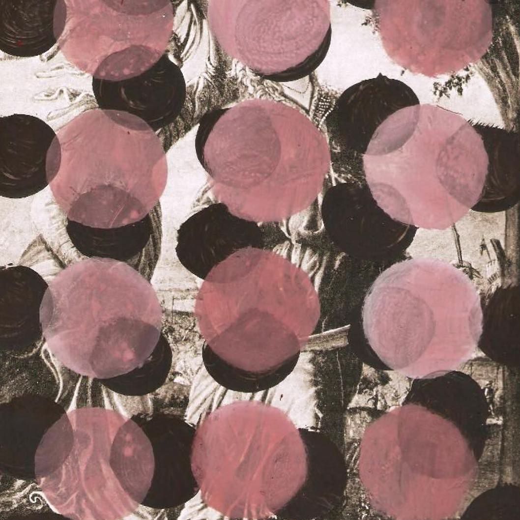 acrylic on printed paper