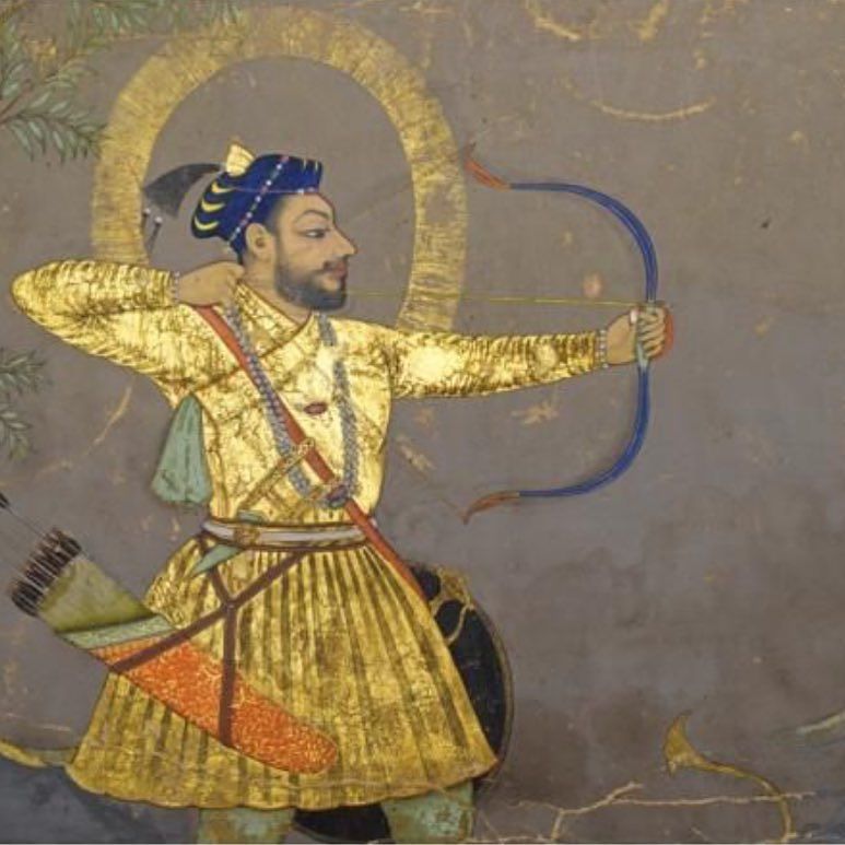 Ali Adil Shah II ofBijapur wearing silk cotton mashroo c. 1660