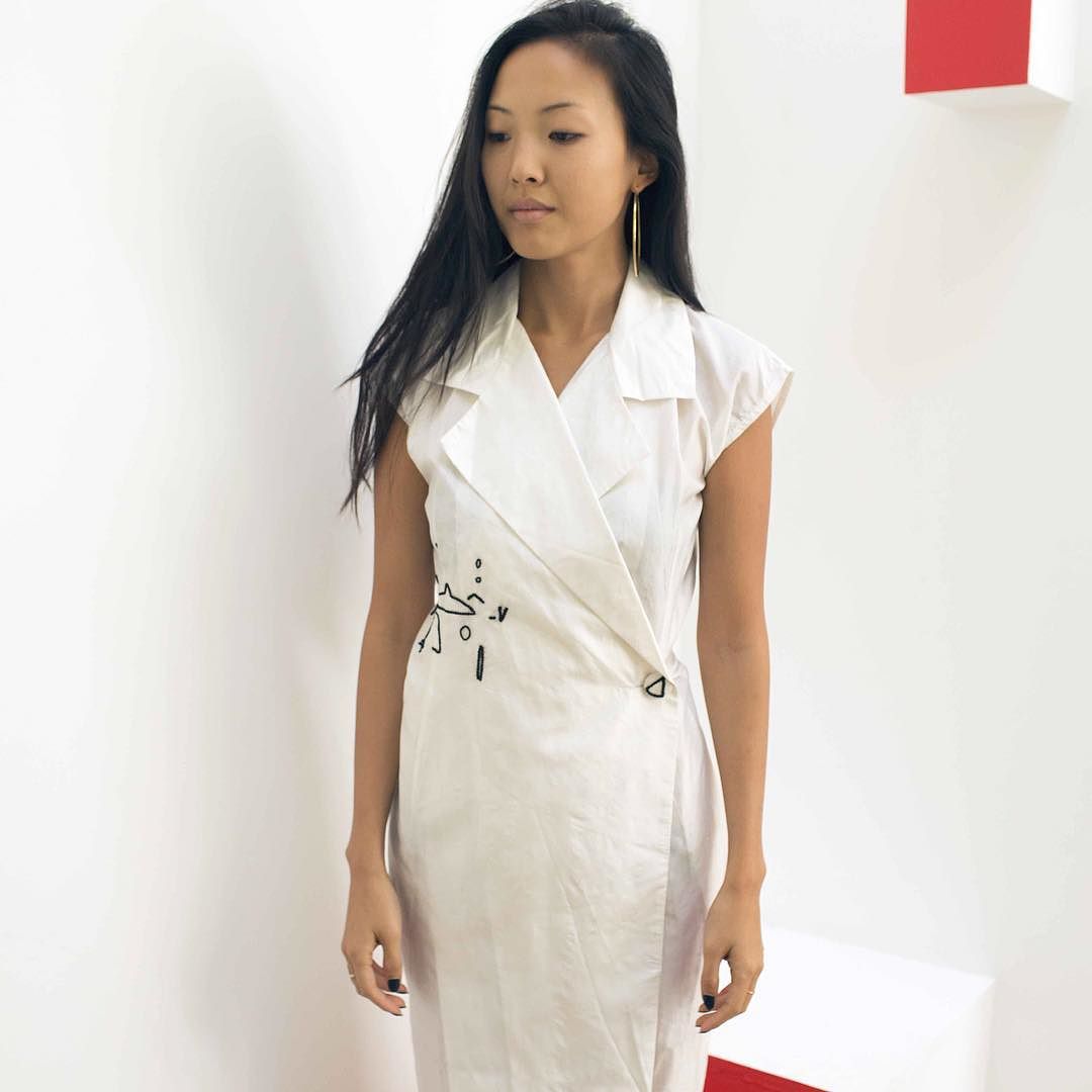 khadi silk // 'hand-tools' hand-embroidered dress // made in Ahmedabad #cistantheshop