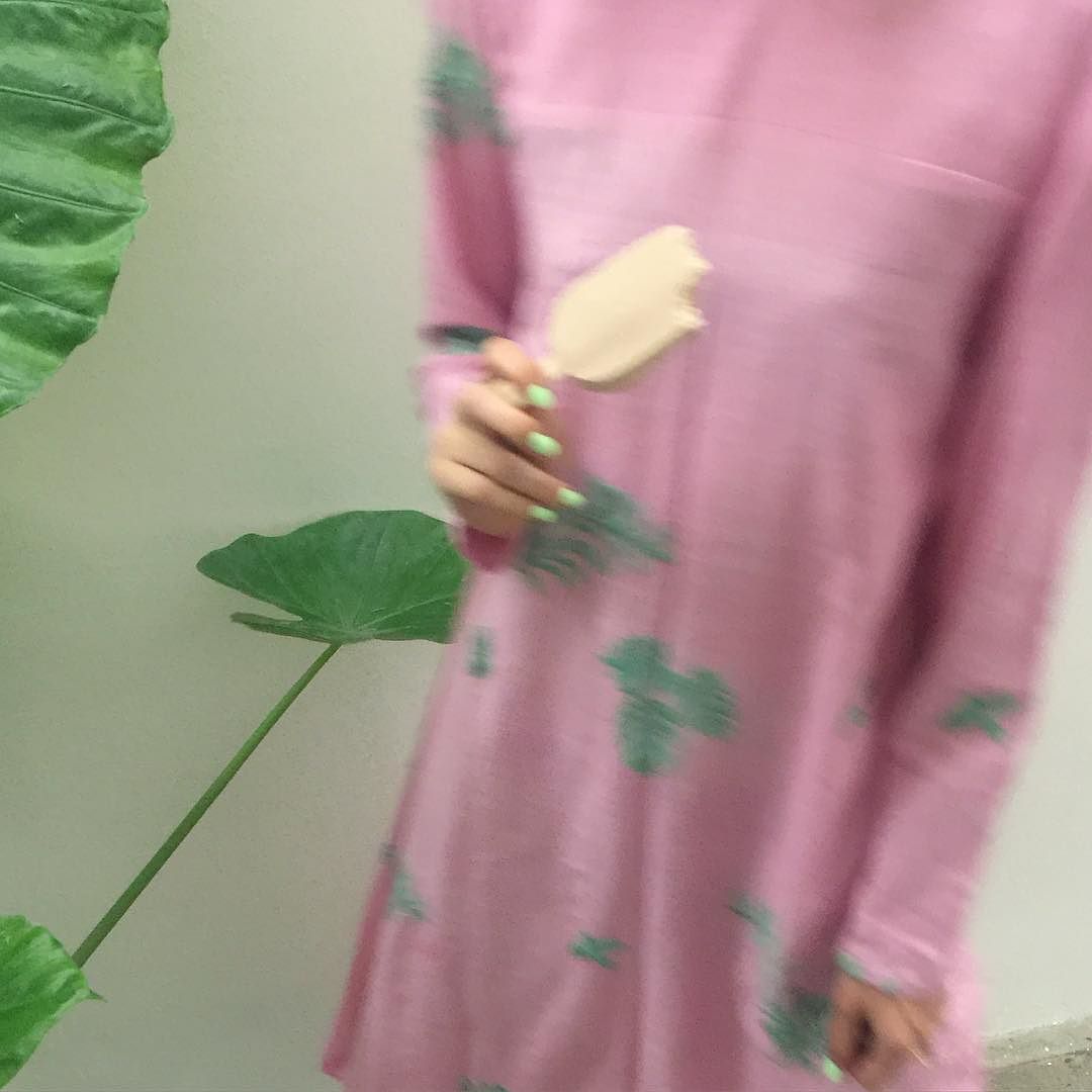 pink khadi with hand-embroidered leaves + birds , made by hand in Ahmedabad
