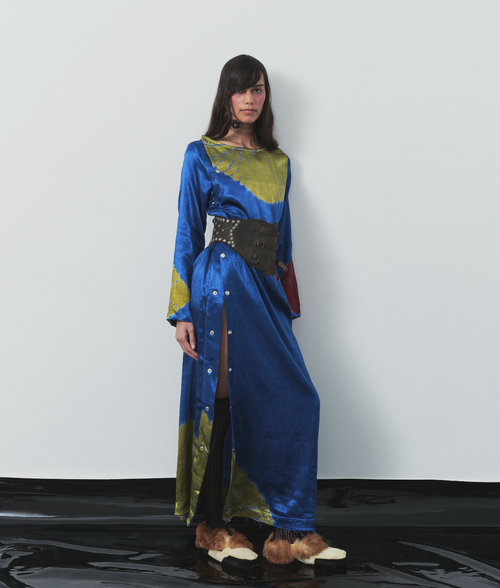 slim fit dress slacks Wynn Hamlyn | Astrid Long Sleeve Maxi Dress
