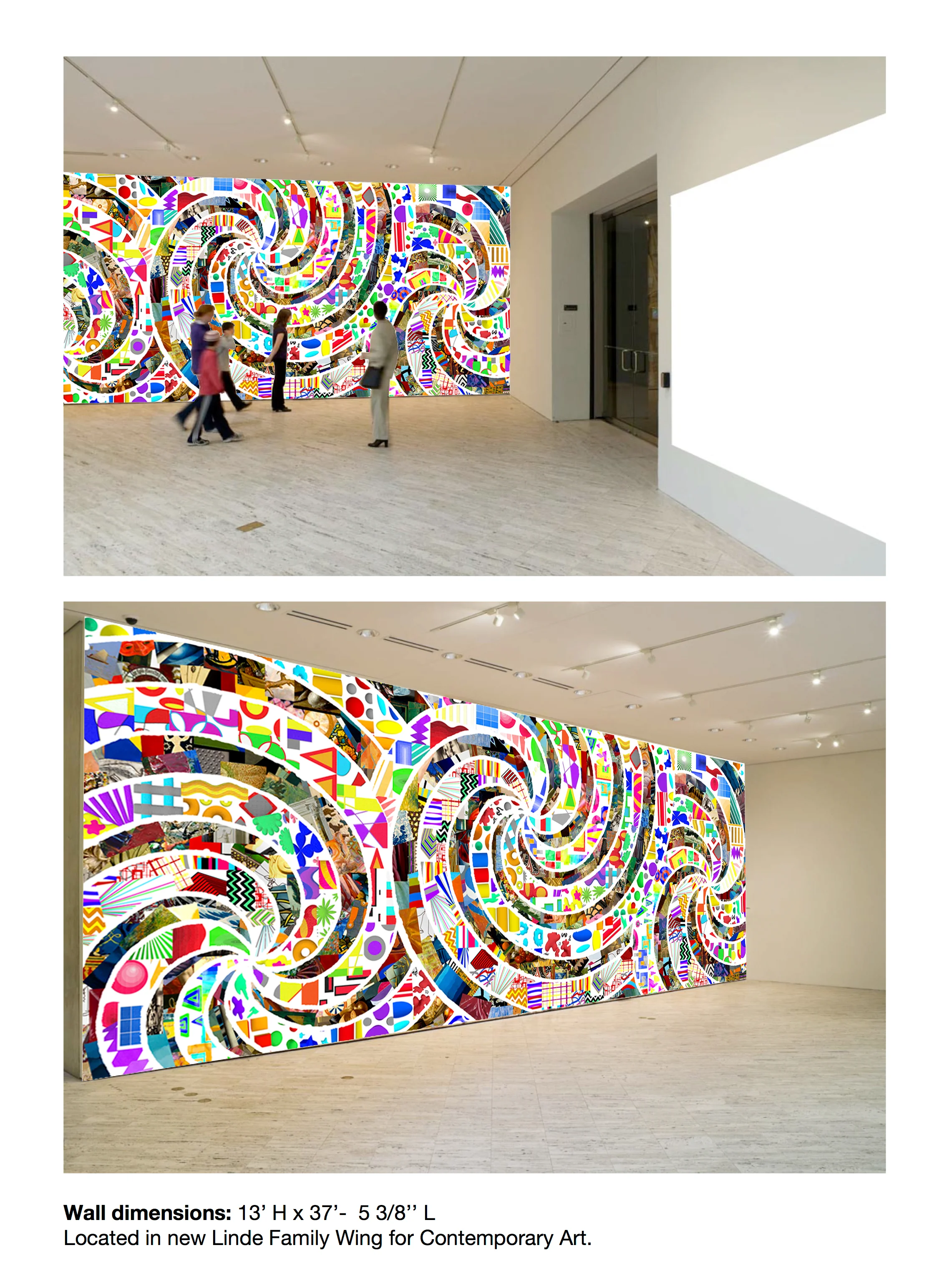 Digitally created rendering of proposed installation.