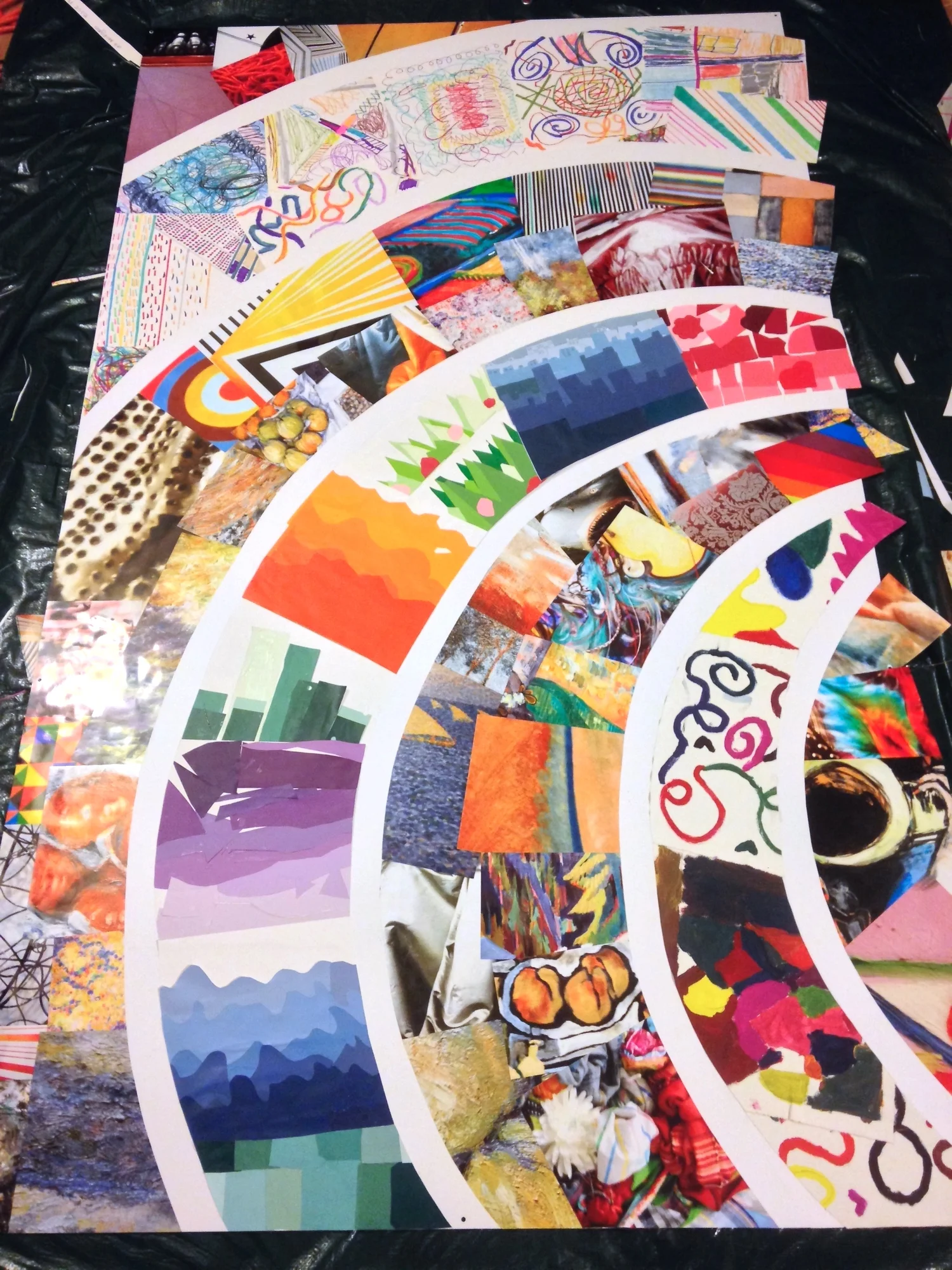 One of twenty 4x6ft panels created out of the students artwork. All twenty panels will come together like a puzzle to fill a 37x14ft wall.