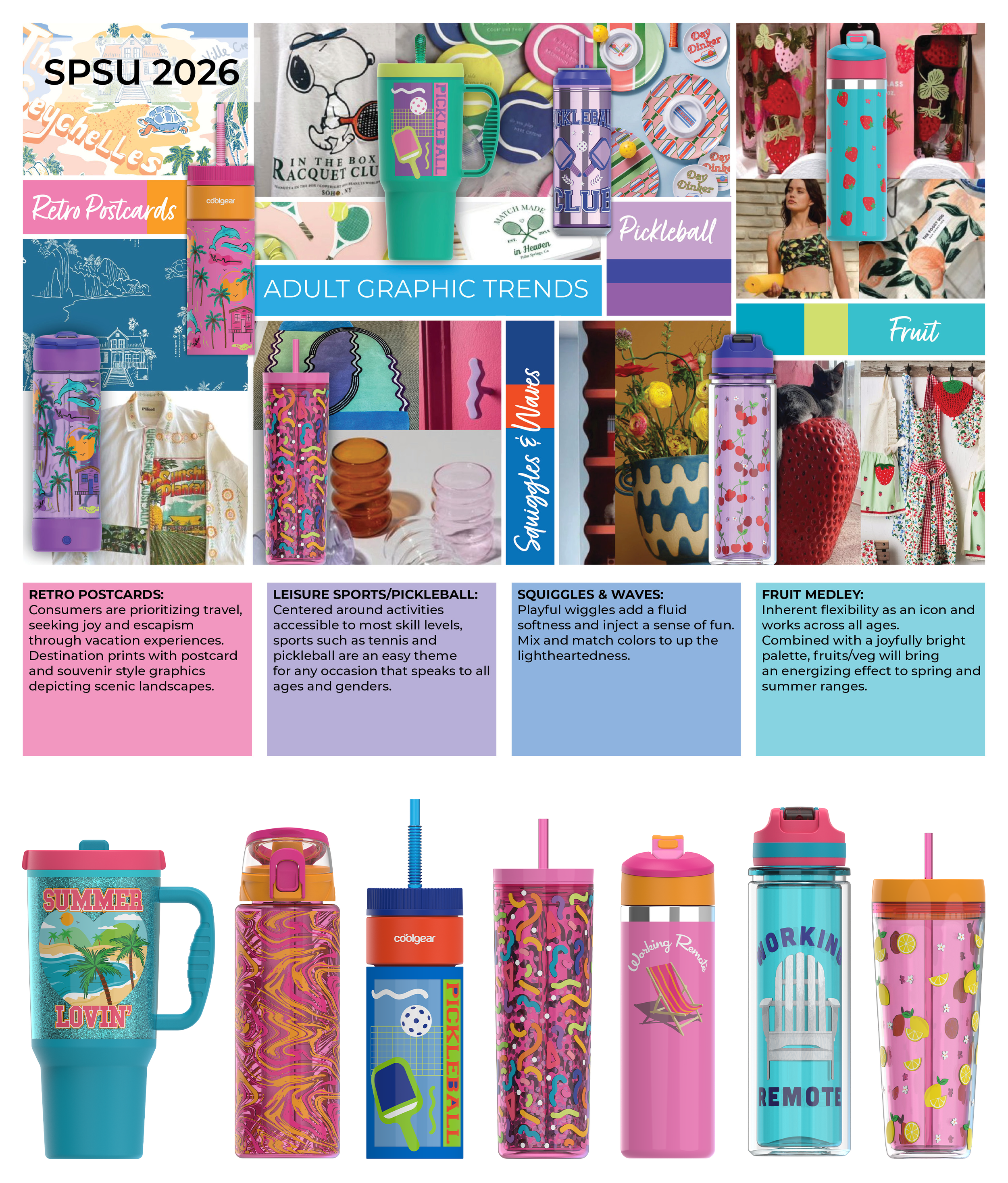 ©Cool Gear Spring Summer Color & Graphic Trends and Product Samples