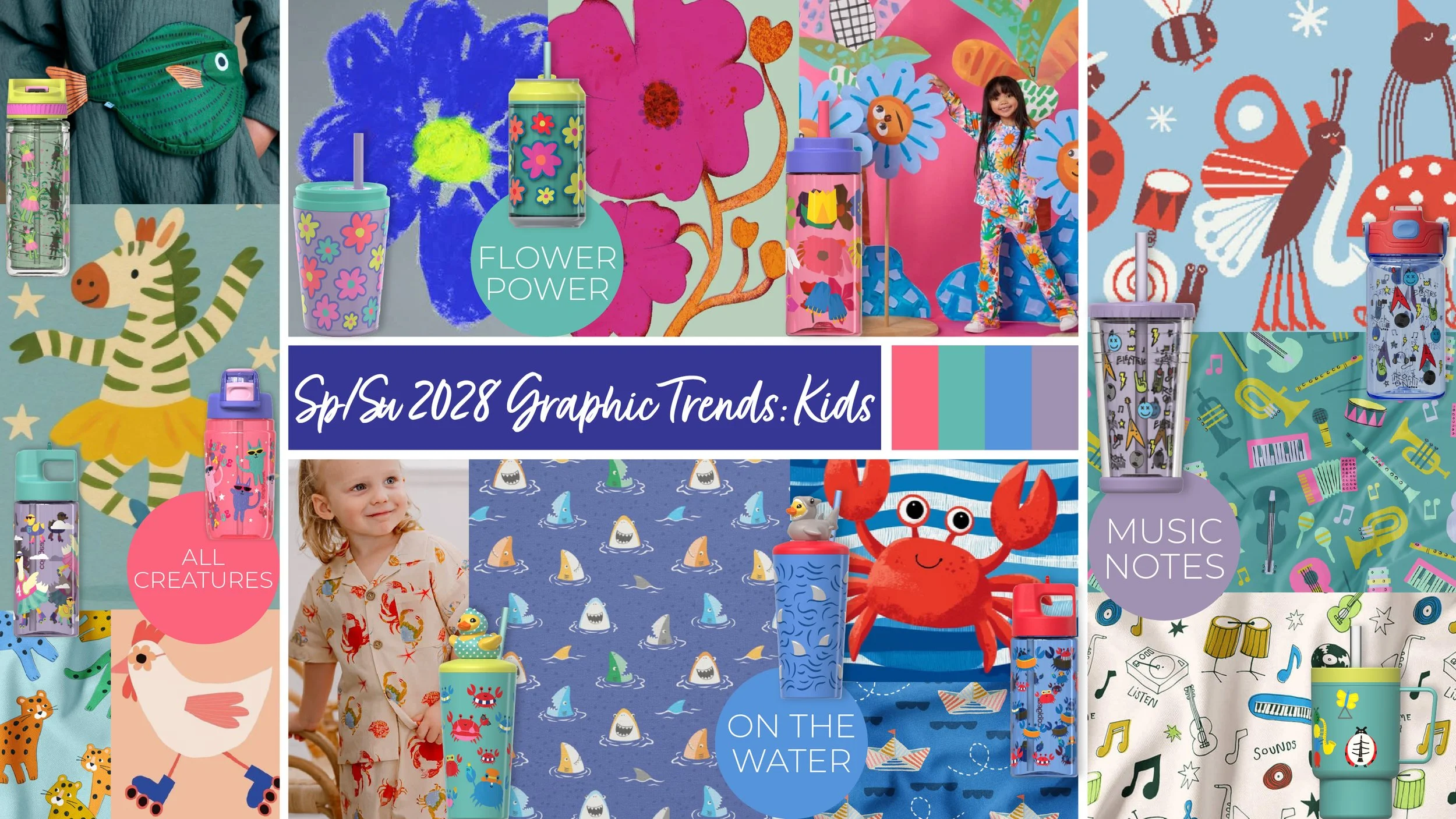 ©Cool Gear Spring Spring Summer 2028 Graphic Trends - Kids Hydration