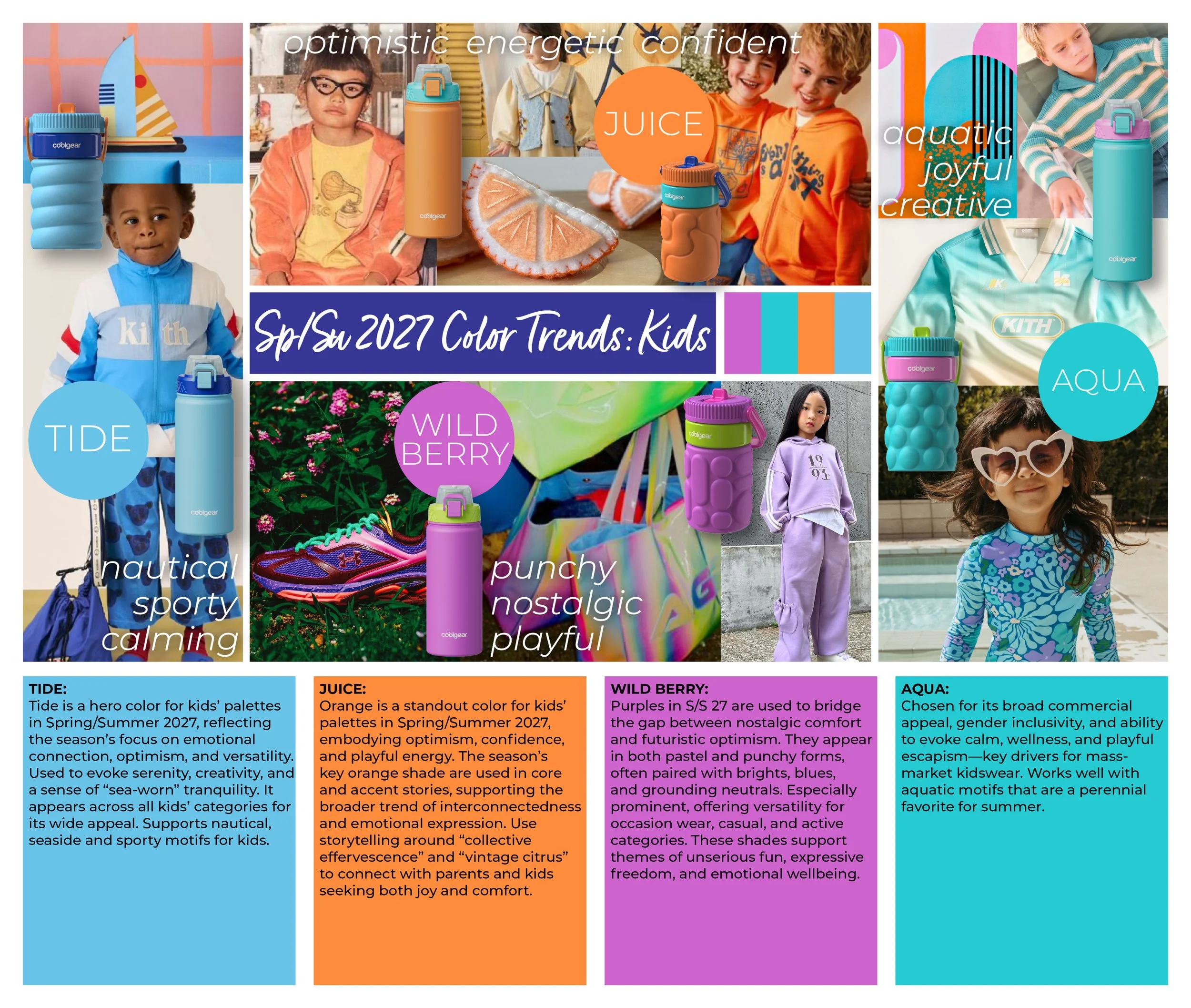 ©Cool Gear Spring Summer 2027 Color Palette - Kids Hydration