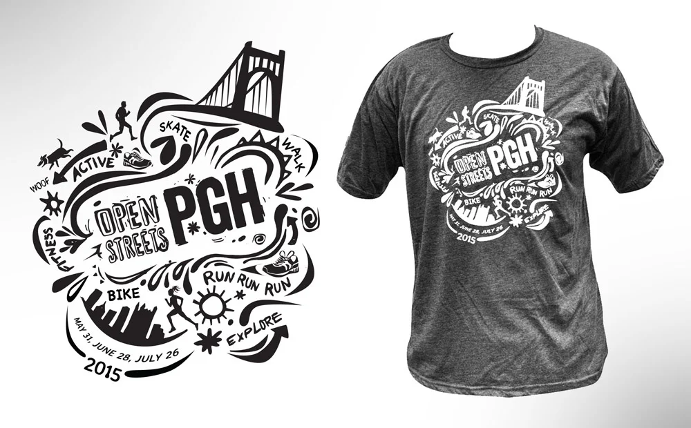 Open Streets PGH Shirt Design