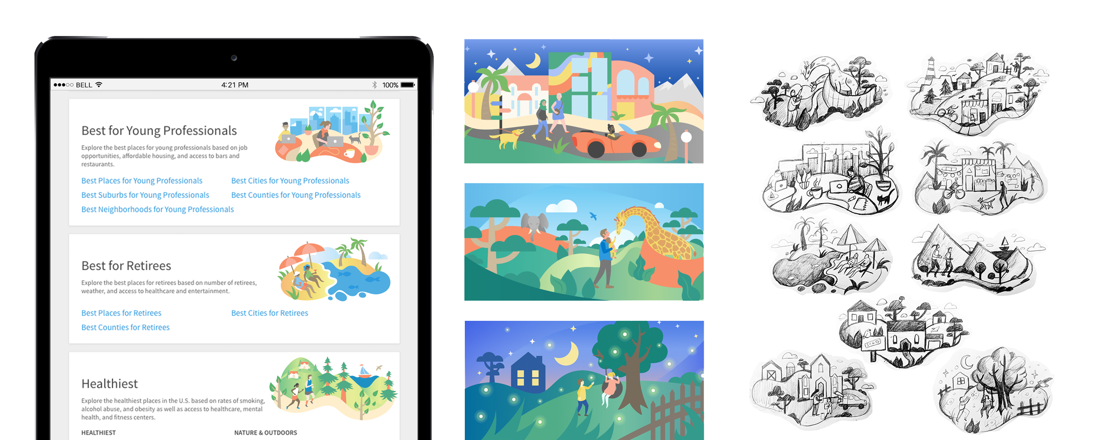 Places to Live Sketches and Crop Examples