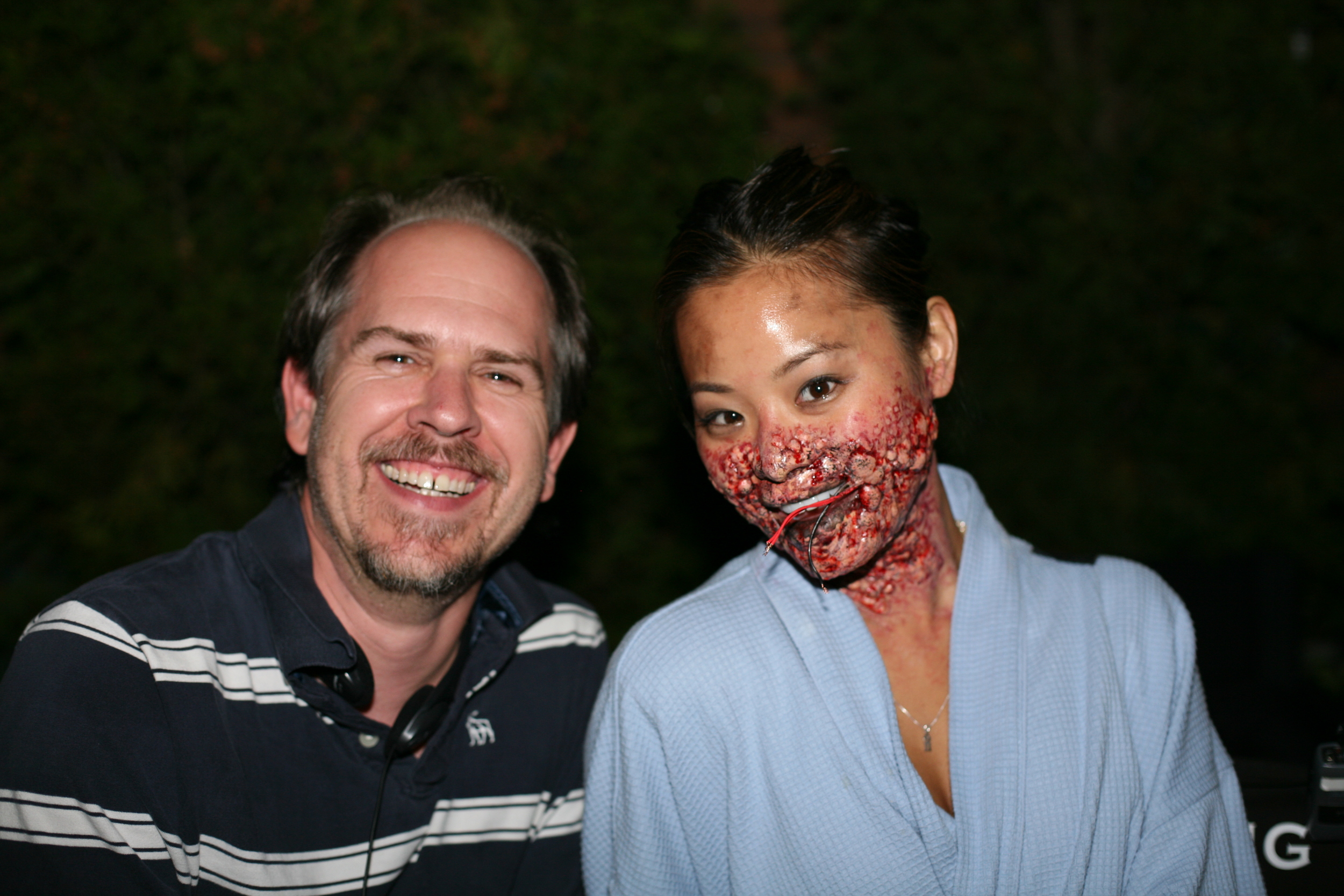 With Jamie Chung in full make-up on Sorority Row